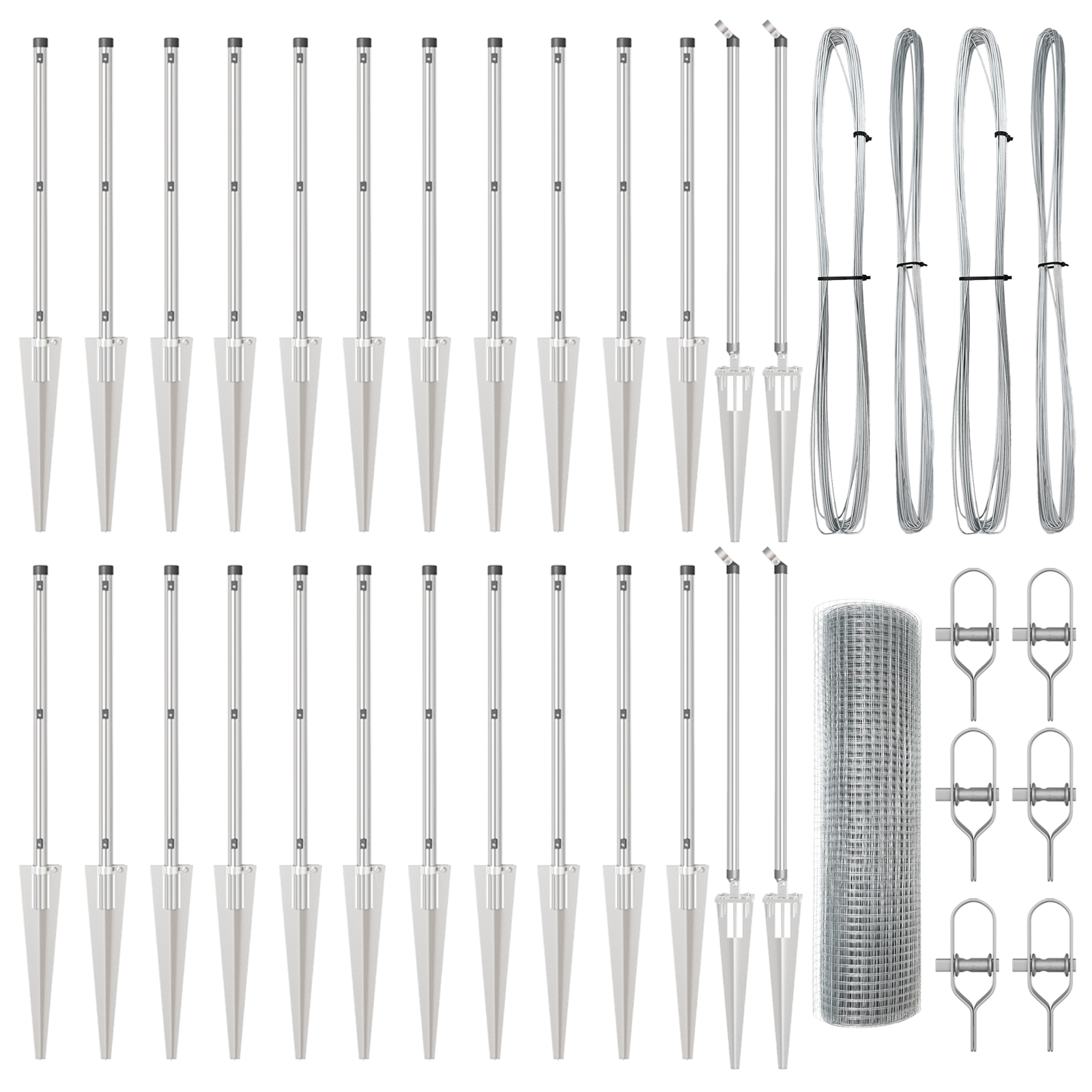 Welded Wire Fence with 13 Spike Posts 0.8x50 m Galvanised Steel - Image 4