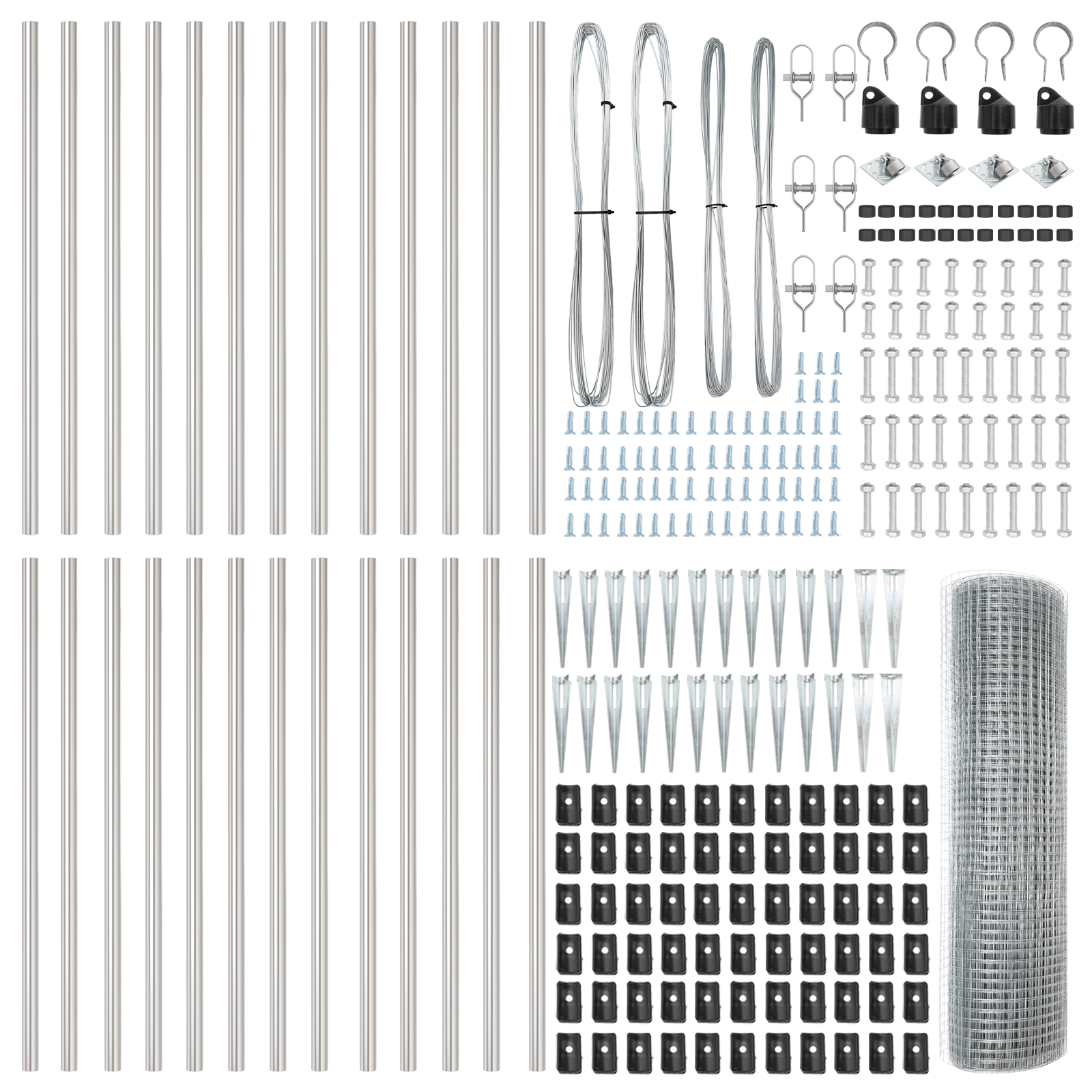 Welded Wire Fence with 13 Spike Posts 1x50 m Galvanised Steel - Image 5