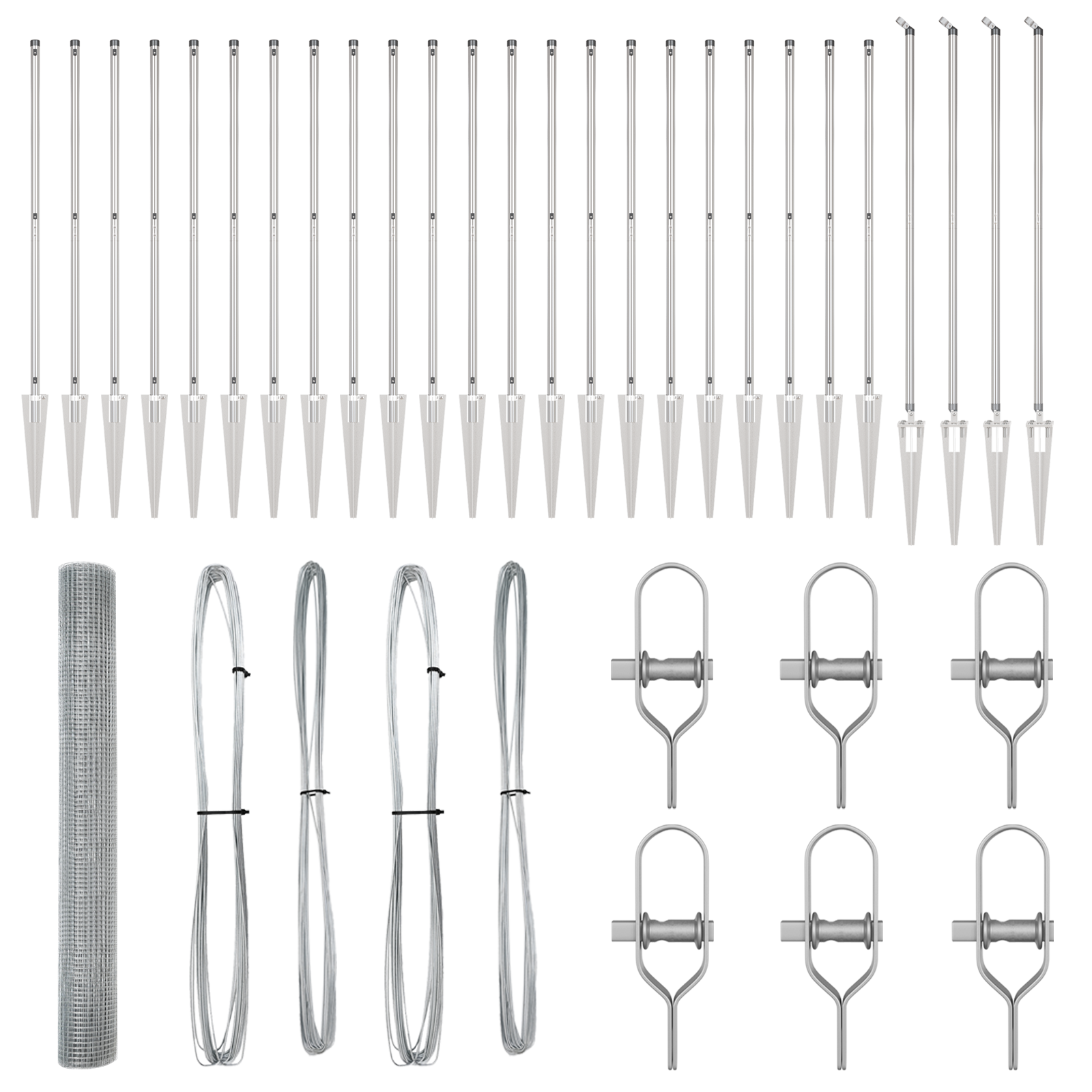 Welded Wire Fence with 13 Spike Posts 1.2x50 m Galvanised Steel - Image 4