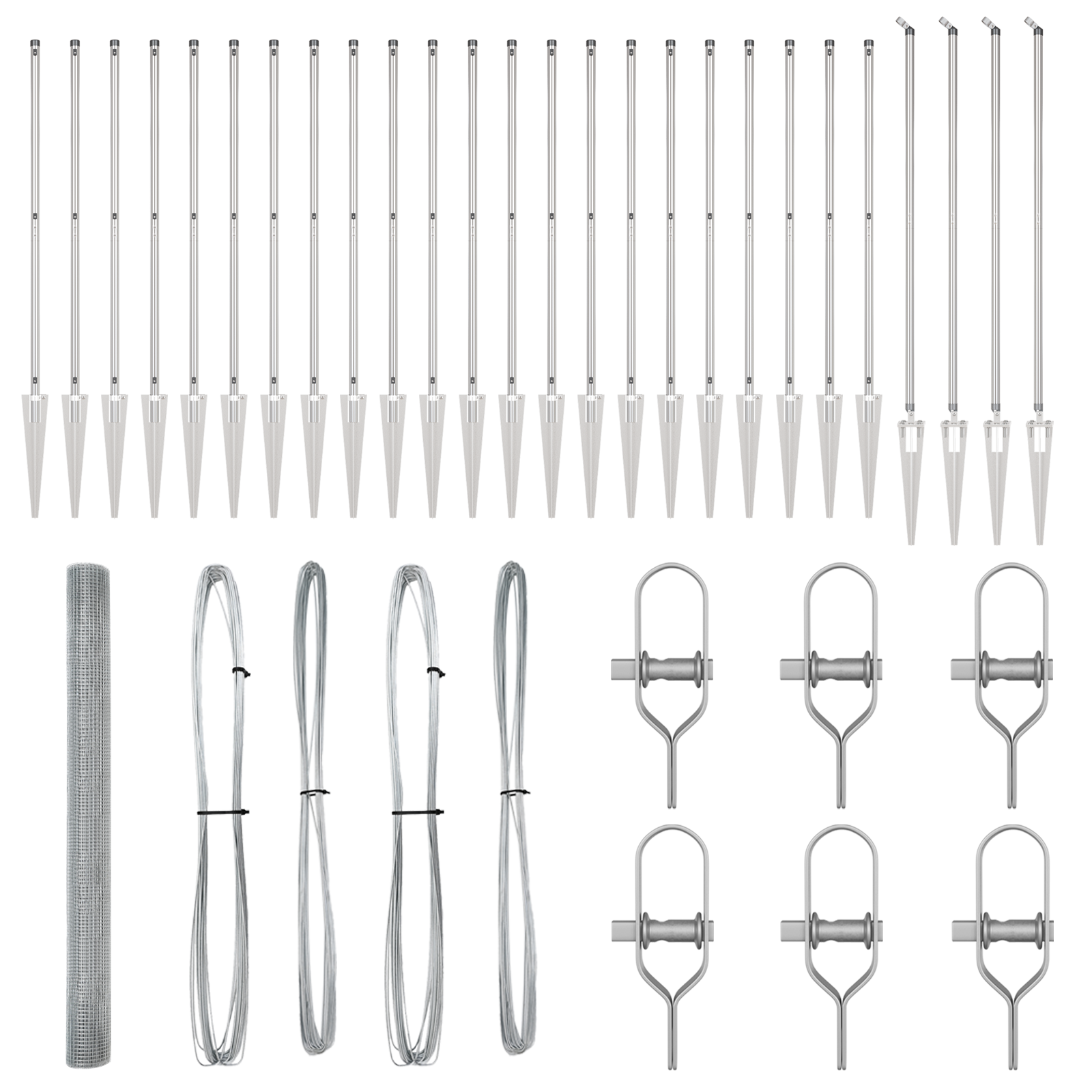 Welded Wire Fence with 13 Spike Posts 1.5x50 m Galvanised Steel - Image 4