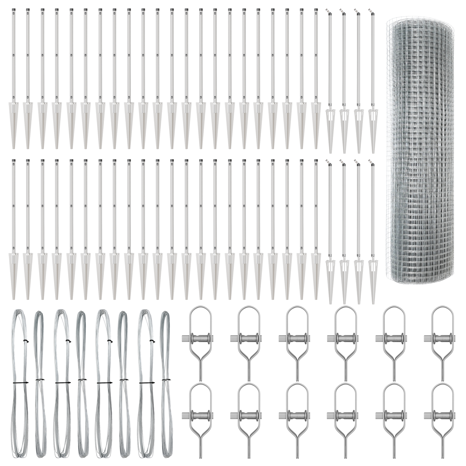 Welded Wire Fence with 13 Spike Posts 0.8x100 m Galvanised Steel - Image 5