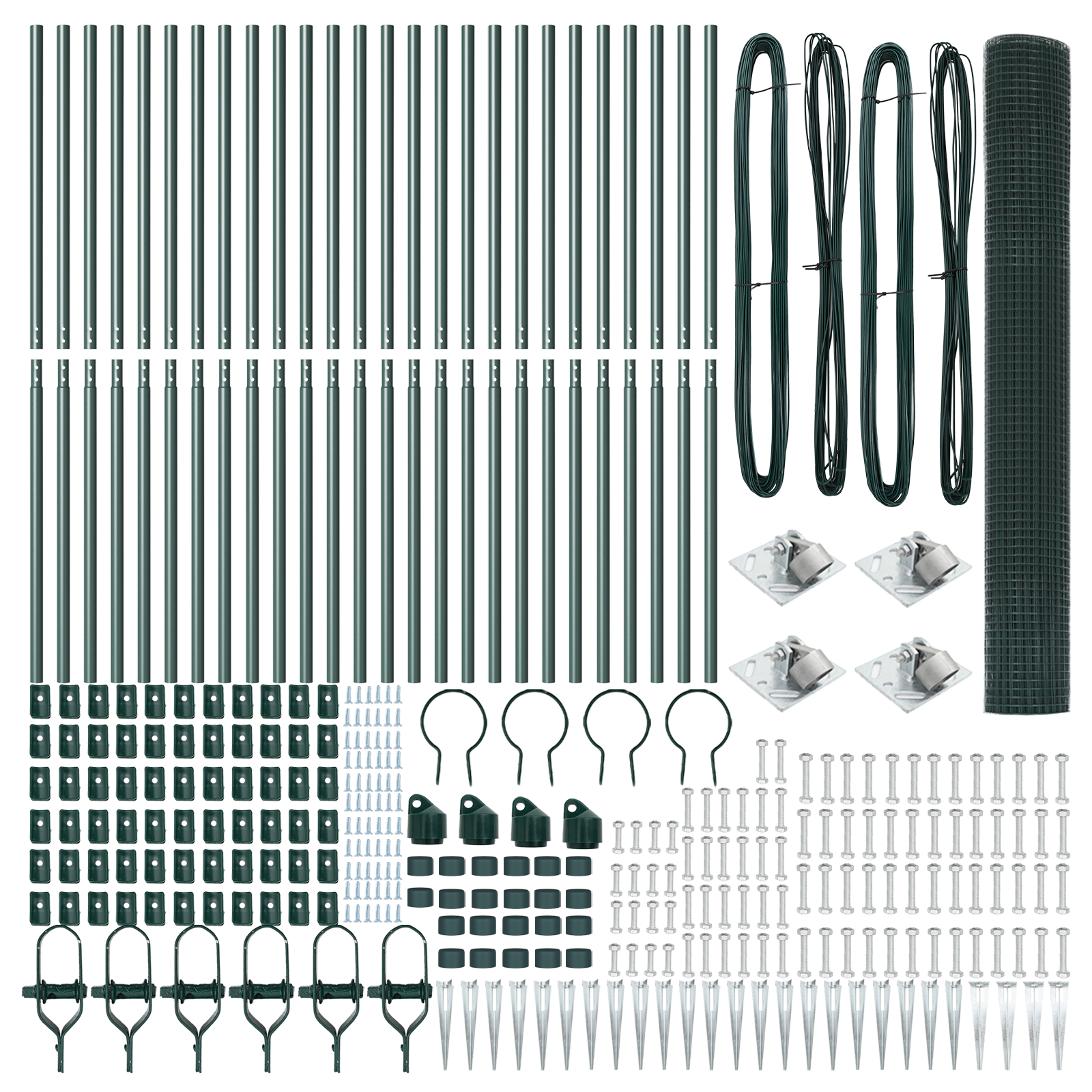 Welded Wire Fence with 13 Spike Posts Green 1.2x50 m Steel - Image 4