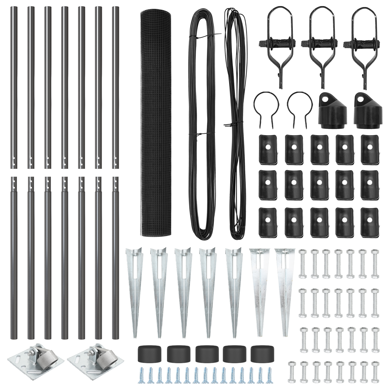 Welded Wire Fence with 7 Spike Posts Grey 1.2x10 m Steel - Image 4