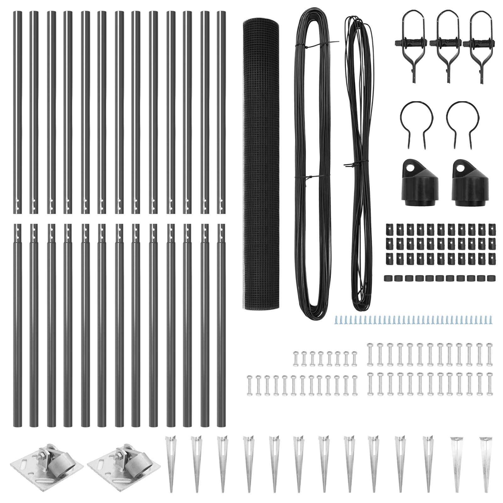 Welded Wire Fence with 13 Spike Posts Grey 1,2x25 m Steel - Image 4