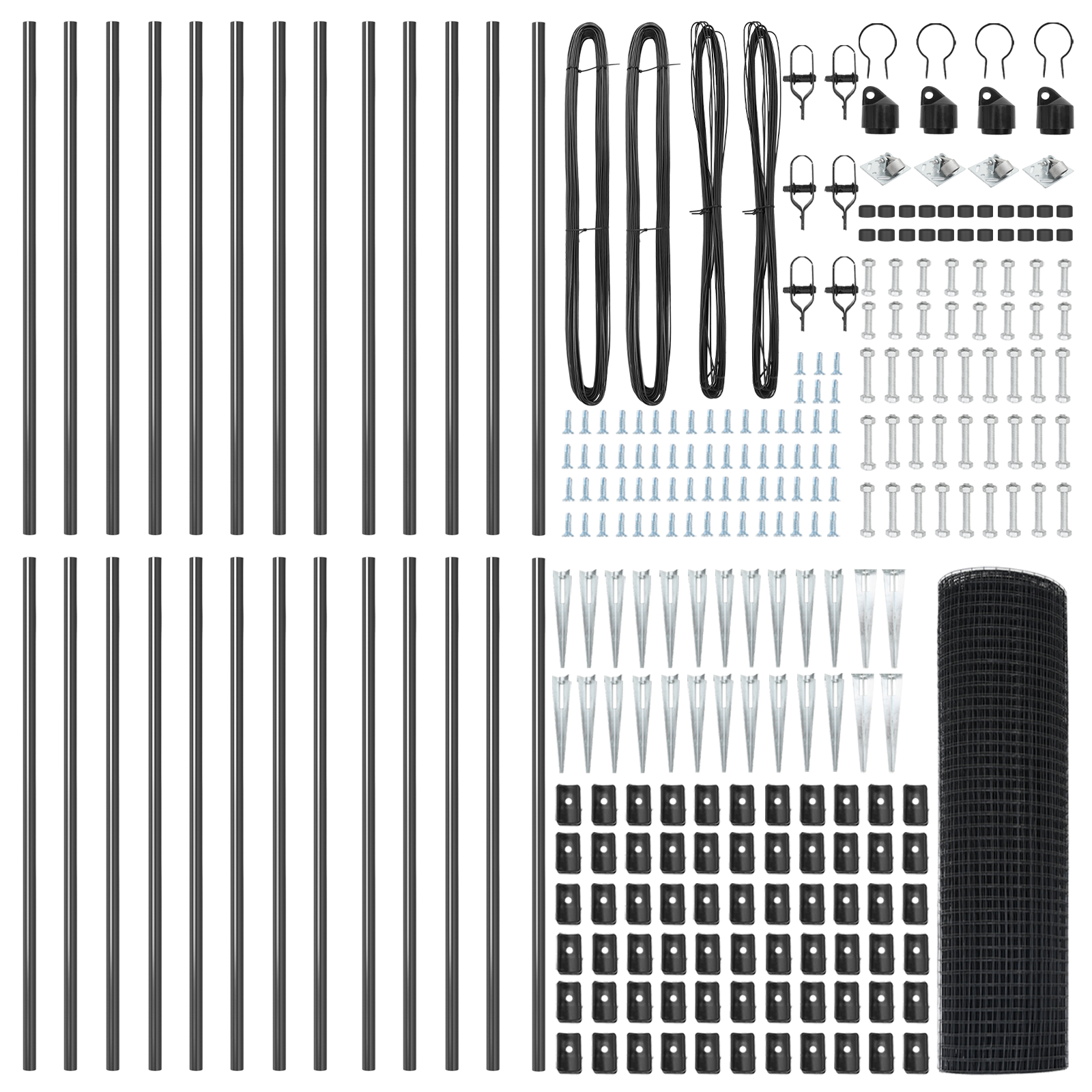 Welded Wire Fence with 13 Spike Posts Grey 1x50 m Steel - Image 4