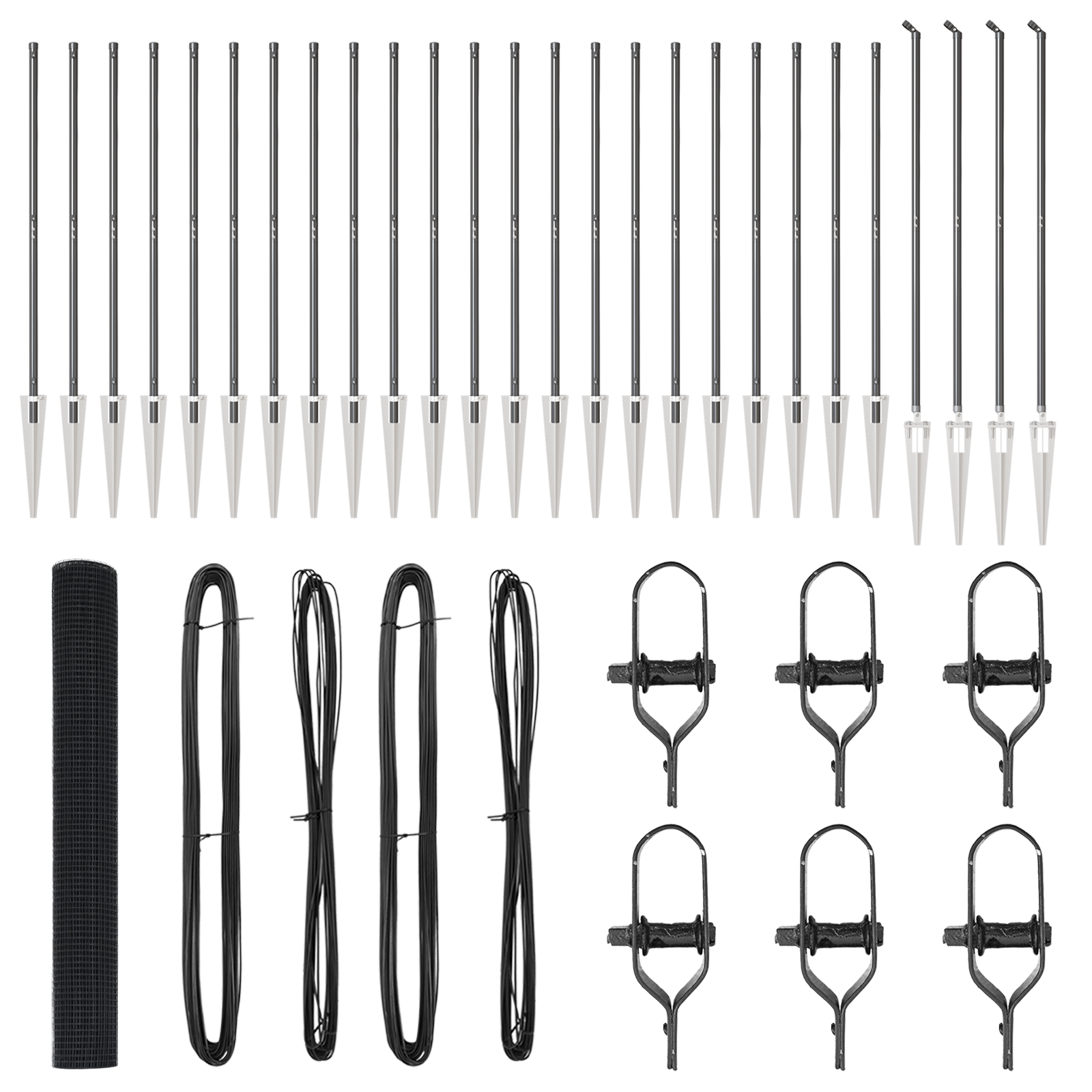 Welded Wire Fence with 13 Spike Posts Grey 1.2x50 m Steel - Image 2