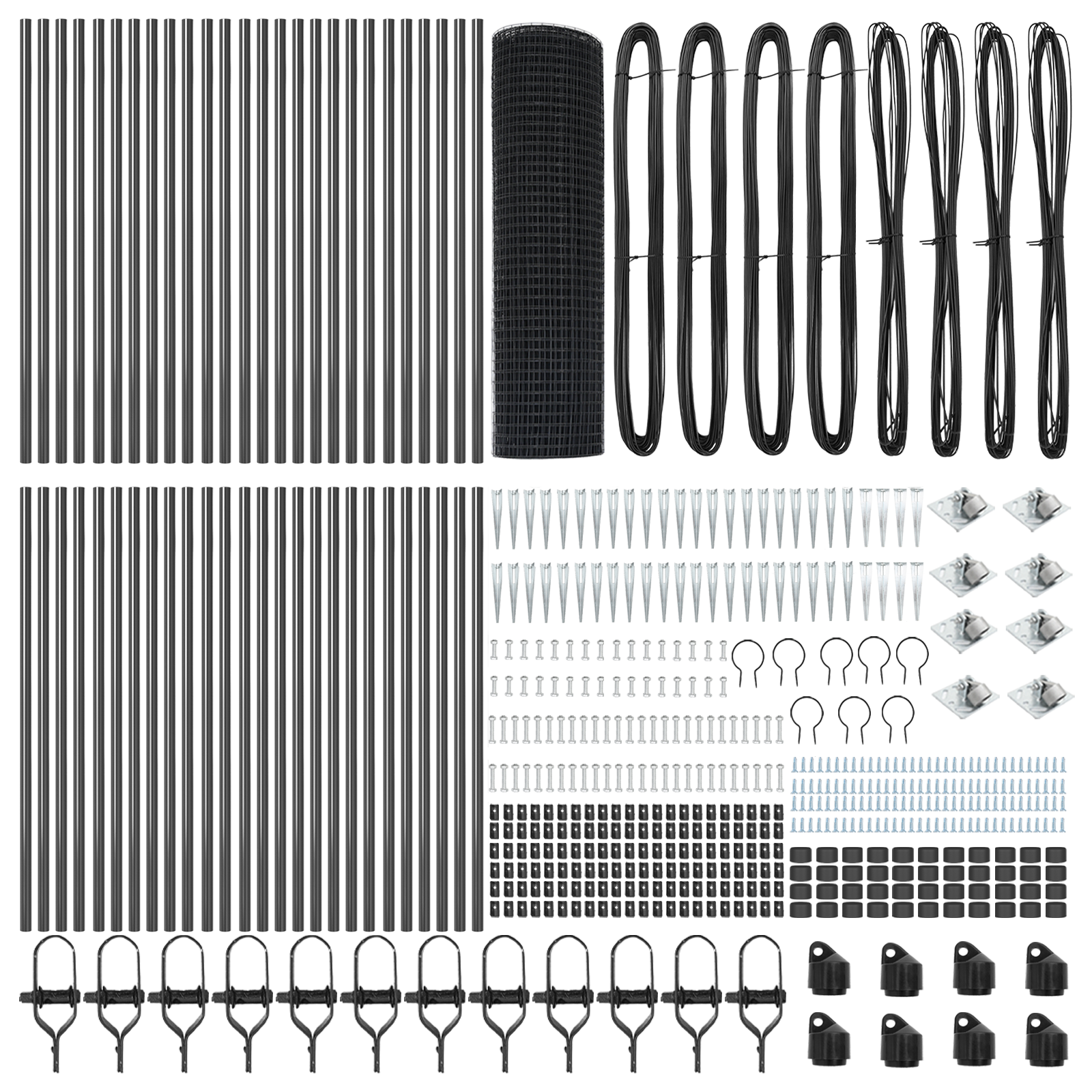 Welded Wire Fence with 13 Spike Posts Grey 0.5x100 m Steel - Image 4