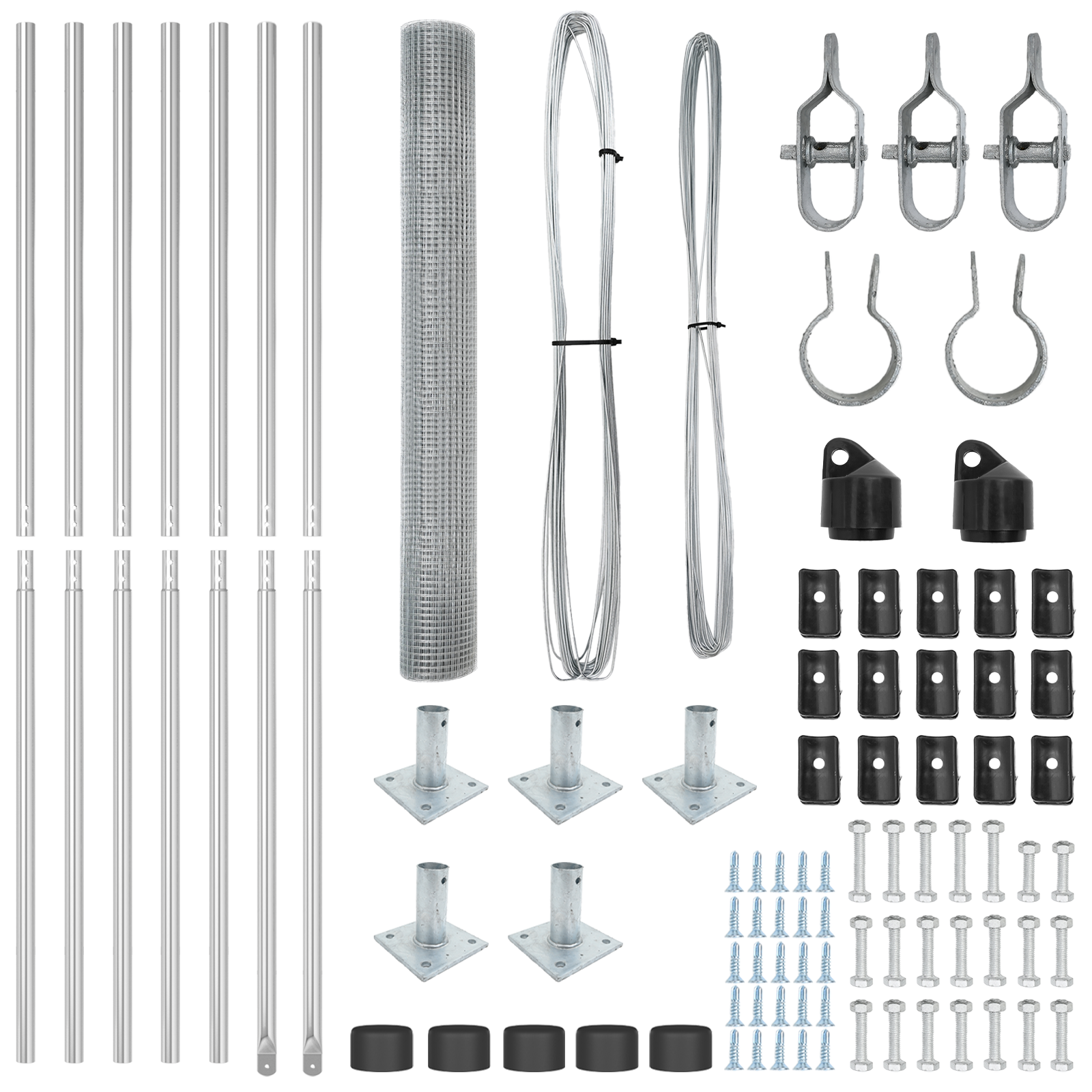 Fence Post Set Set of 2 Galvanised steel 10 x 1 metres Durable - Image 4
