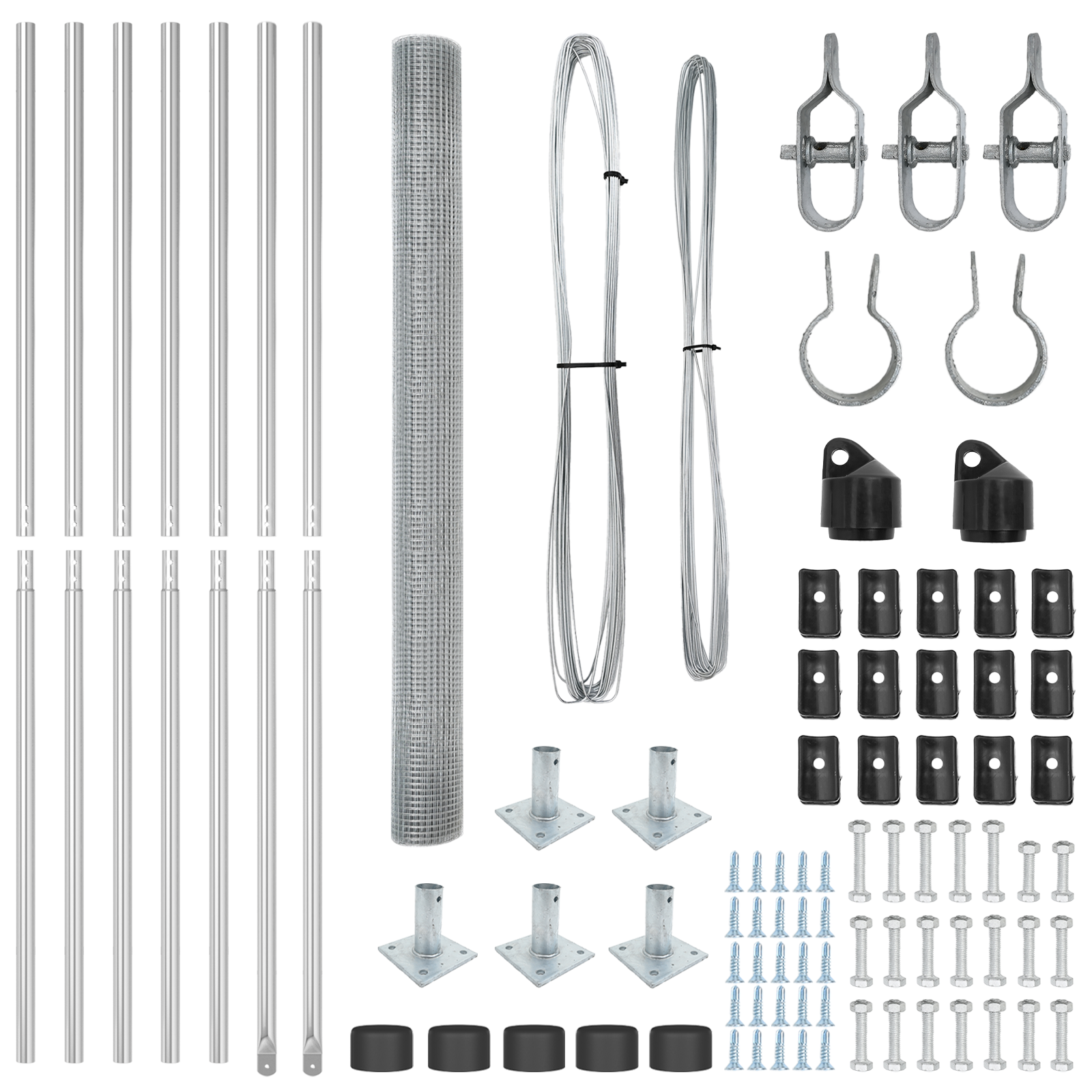 Fence Post Set Set of 2 Galvanised steel 10 x 1.5 m Durable - Image 4
