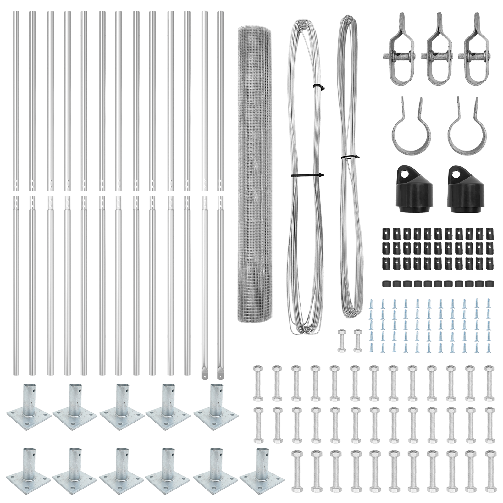 Welded Wire Fence with 13 Flanged Posts 0.8x25 m Galvanised Steel - Image 4