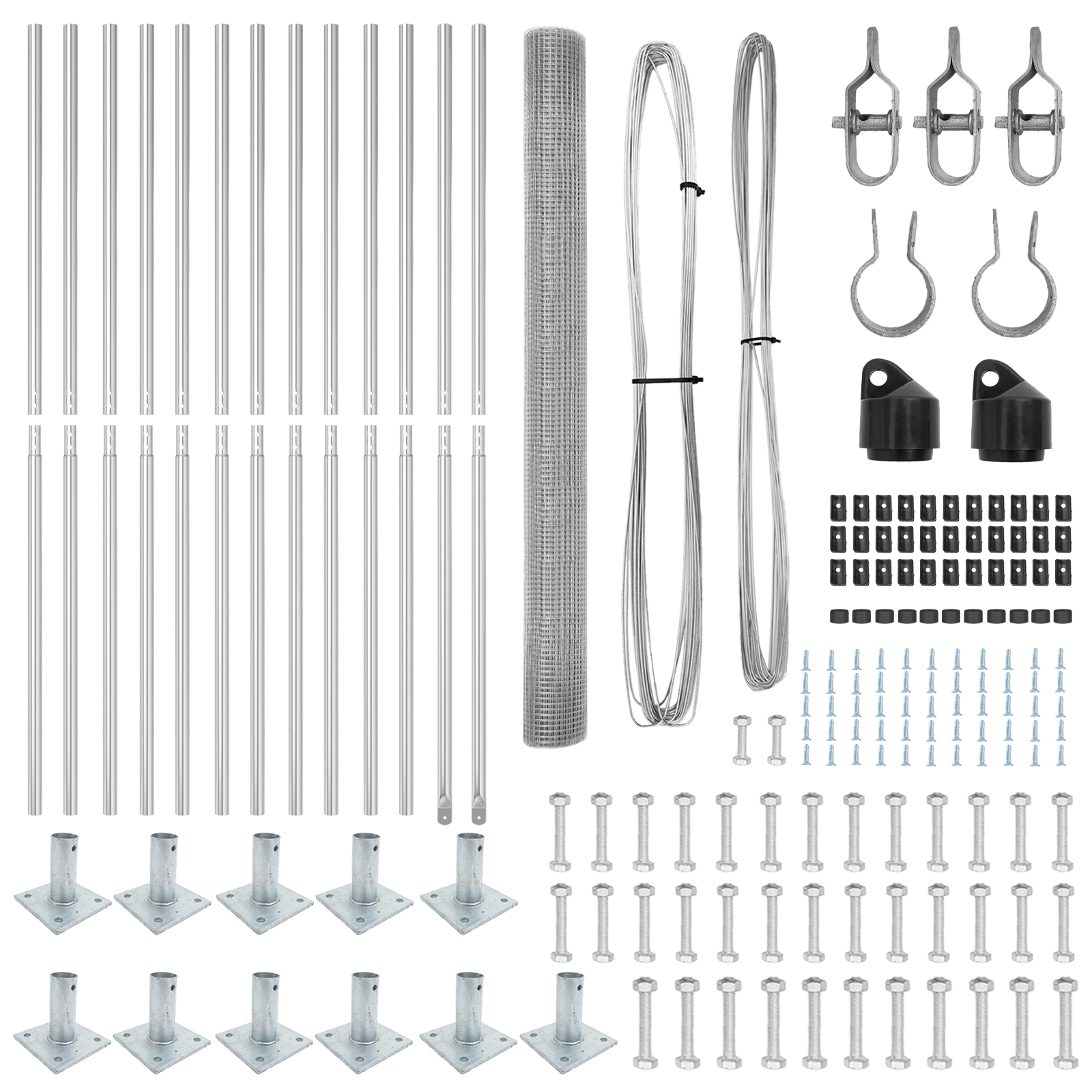 Welded Wire Fence with 13 Flanged Posts 1.4x25 m Galvanised Steel - Image 4