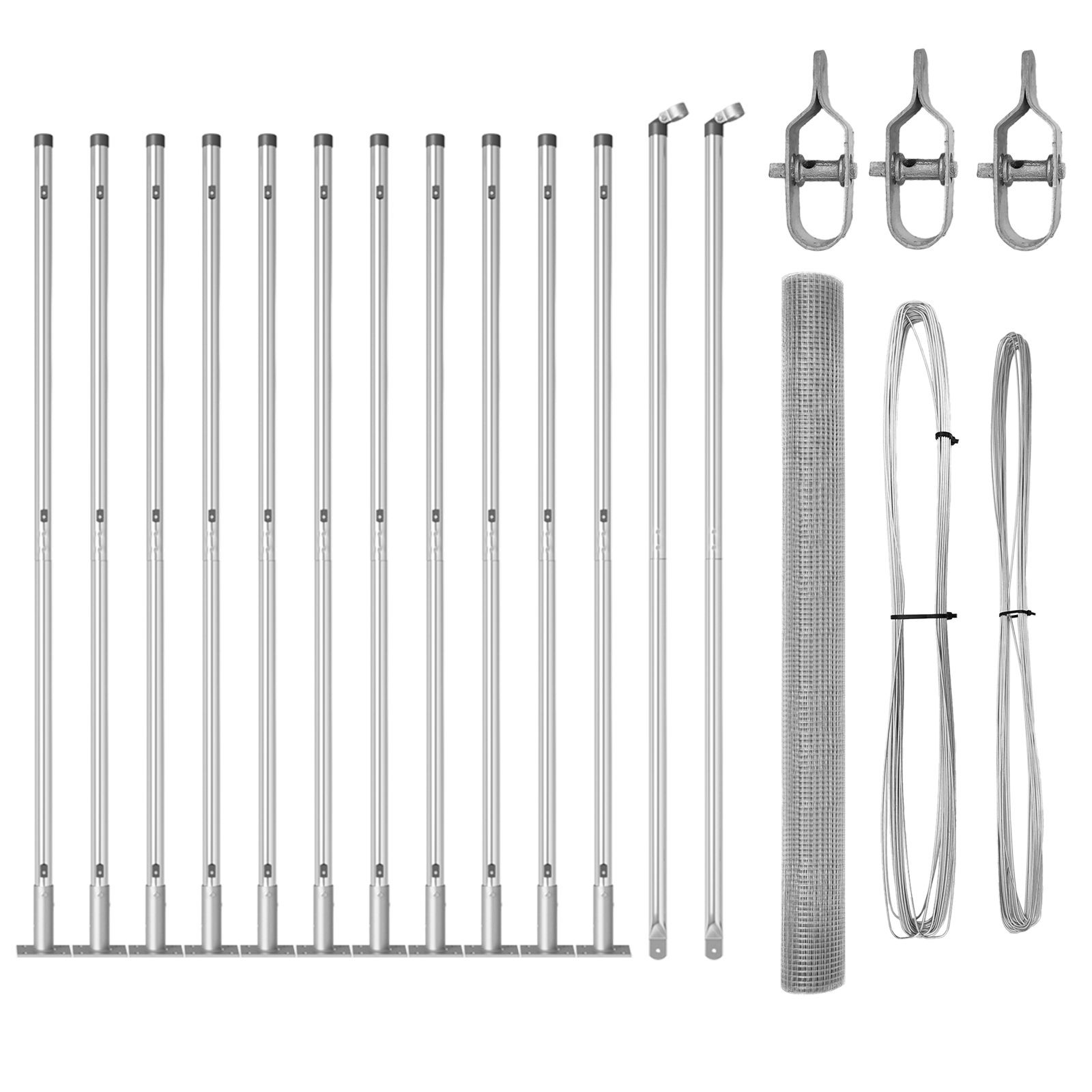Welded Wire Fence with 13 Flanged Posts 1.6x25 m Galvanised Steel - Image 2