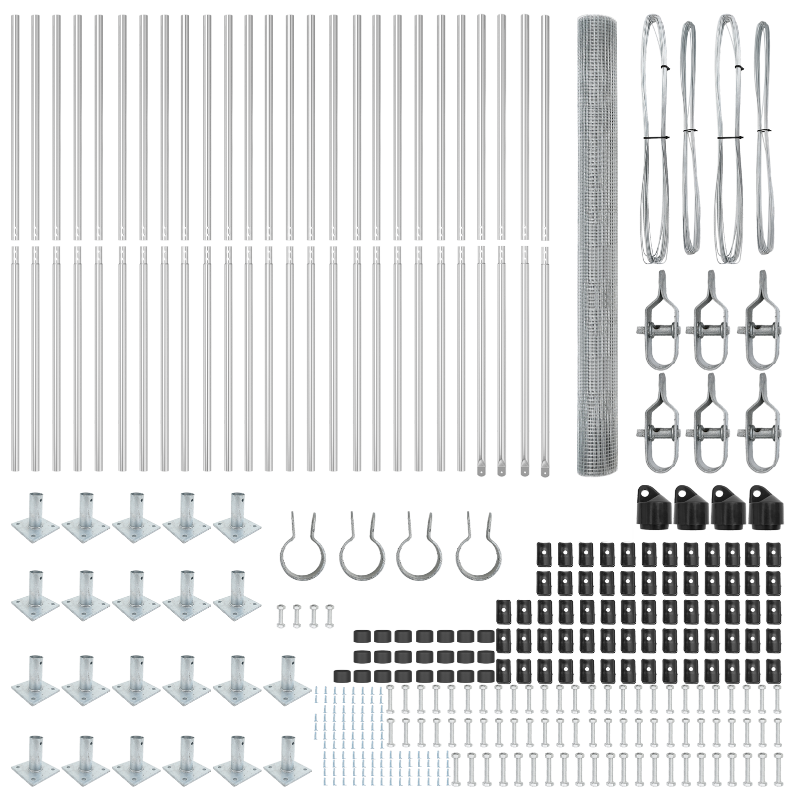Welded Wire Fence with 13 Flanged Posts 1.4x50 m Galvanised Steel - Image 4