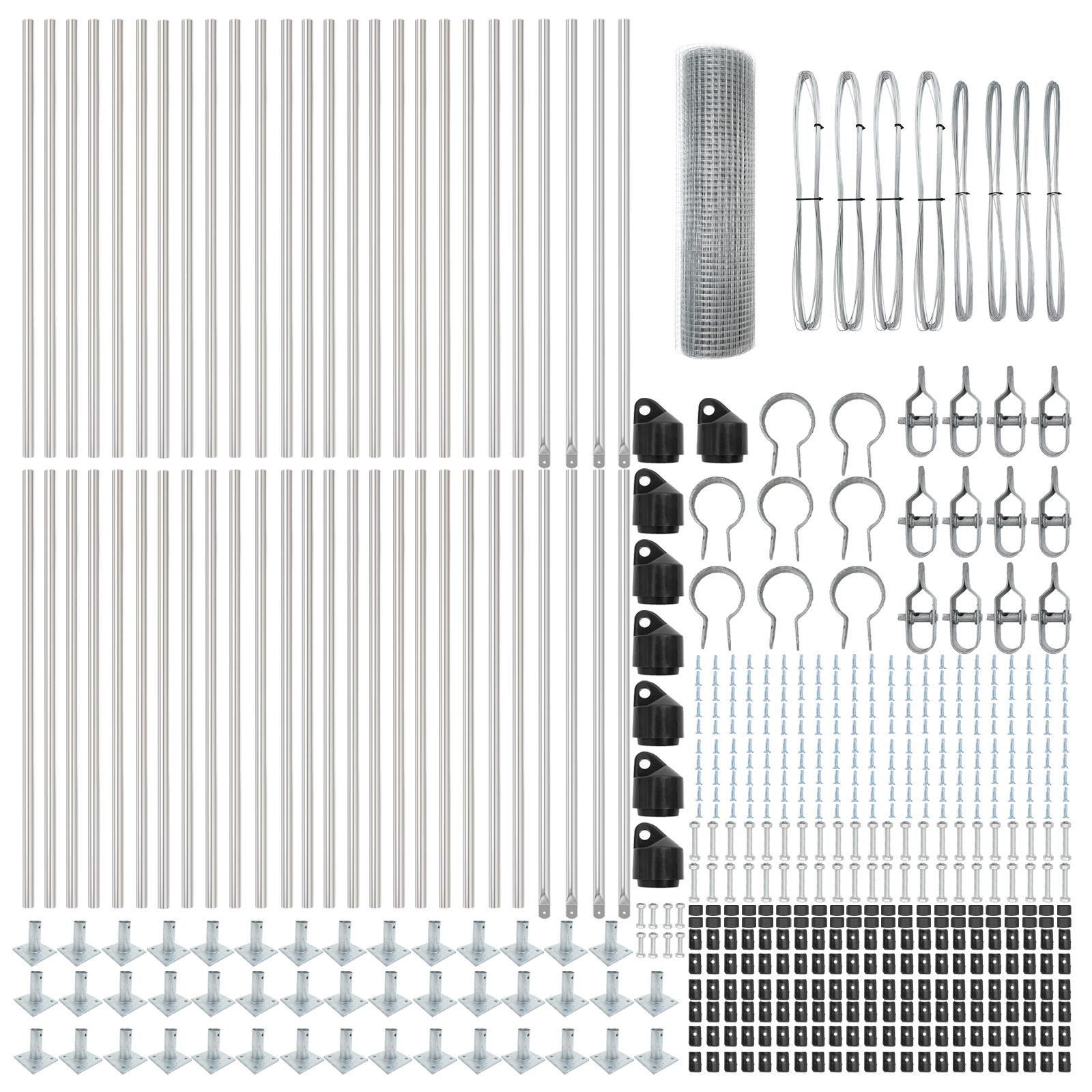 Welded Wire Fence with 13 Flanged Posts 0.5x100 m Galvanised Steel - Image 4