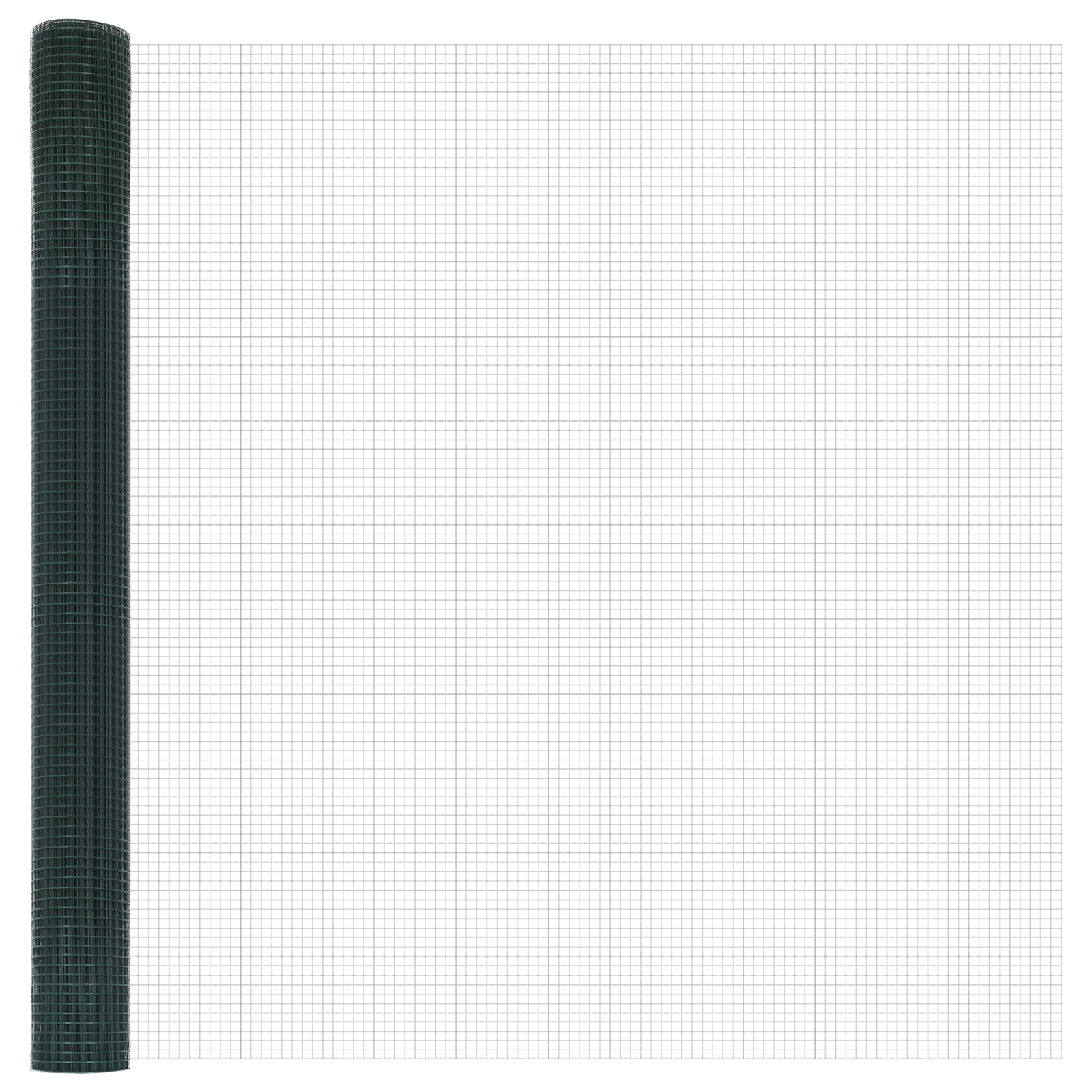 Welded Wire Fence with 7 Flanged Posts Green 1.5x10 m Steel - Image 5