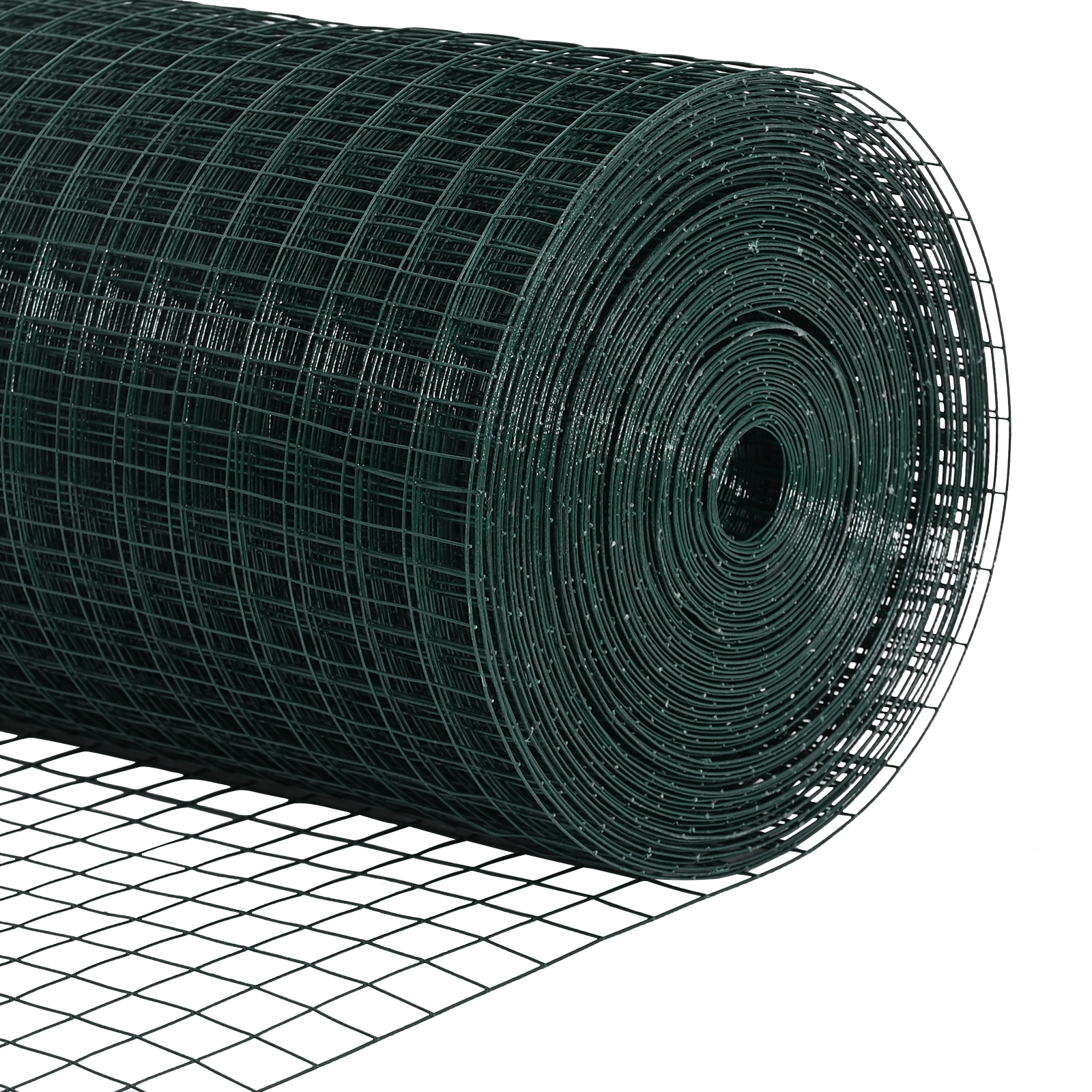 Welded Wire Fence with 7 Flanged Posts Green 1.6x10 m Steel - Image 10