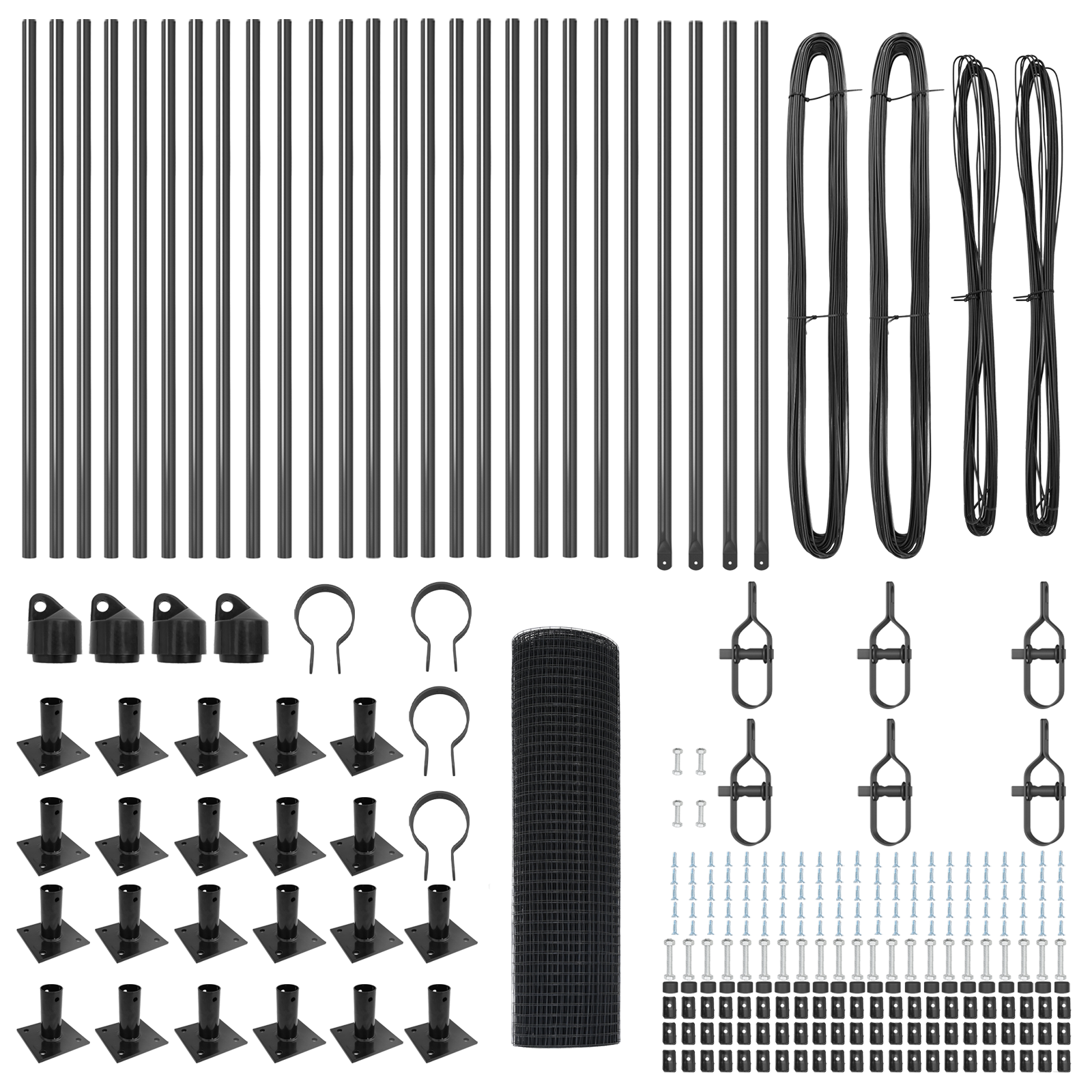 Welded Wire Fence with 13 Flanged Posts Grey 1x50 m Steel - Image 4