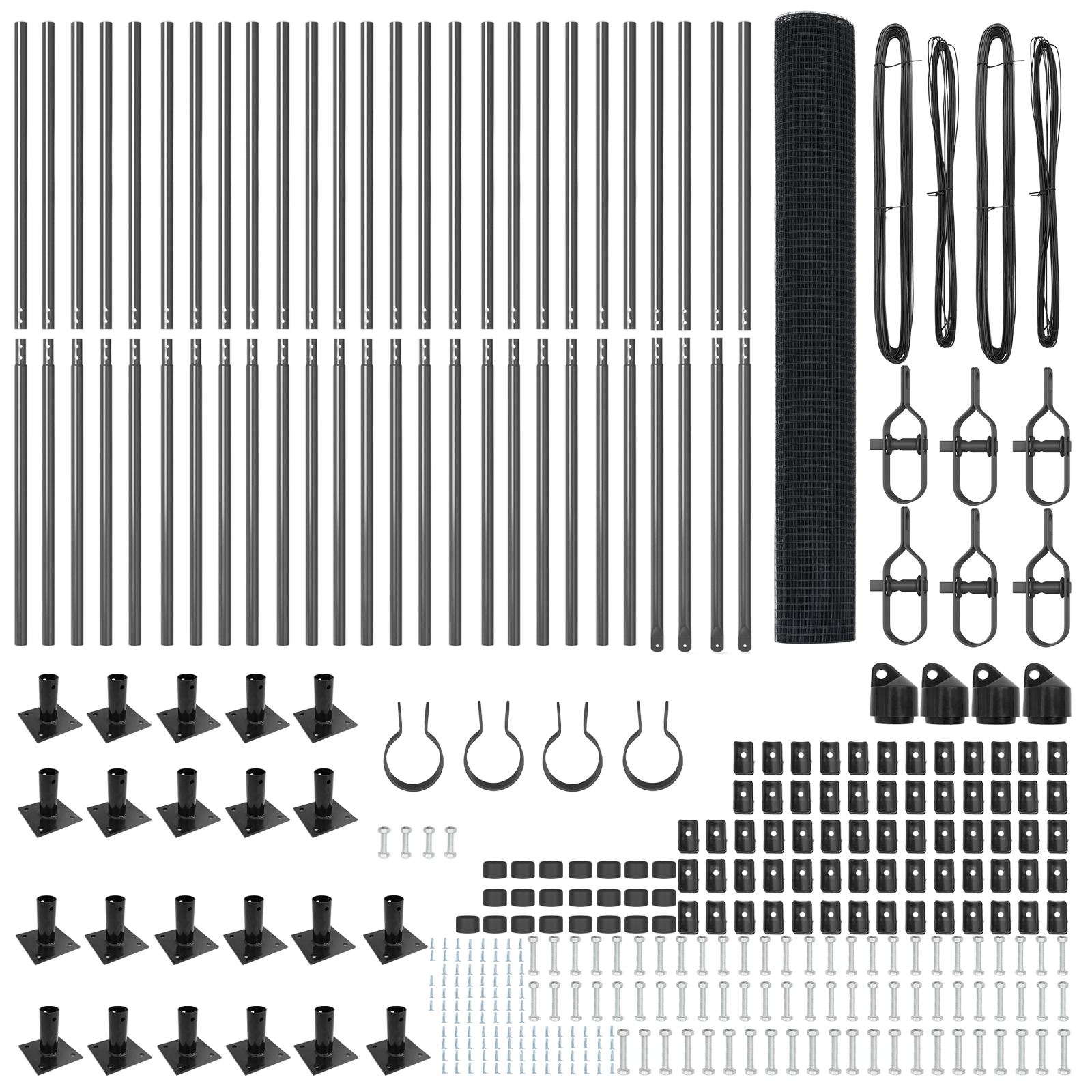Welded Wire Fence with 13 Flanged Posts Grey 1.2x50 m Steel - Image 4
