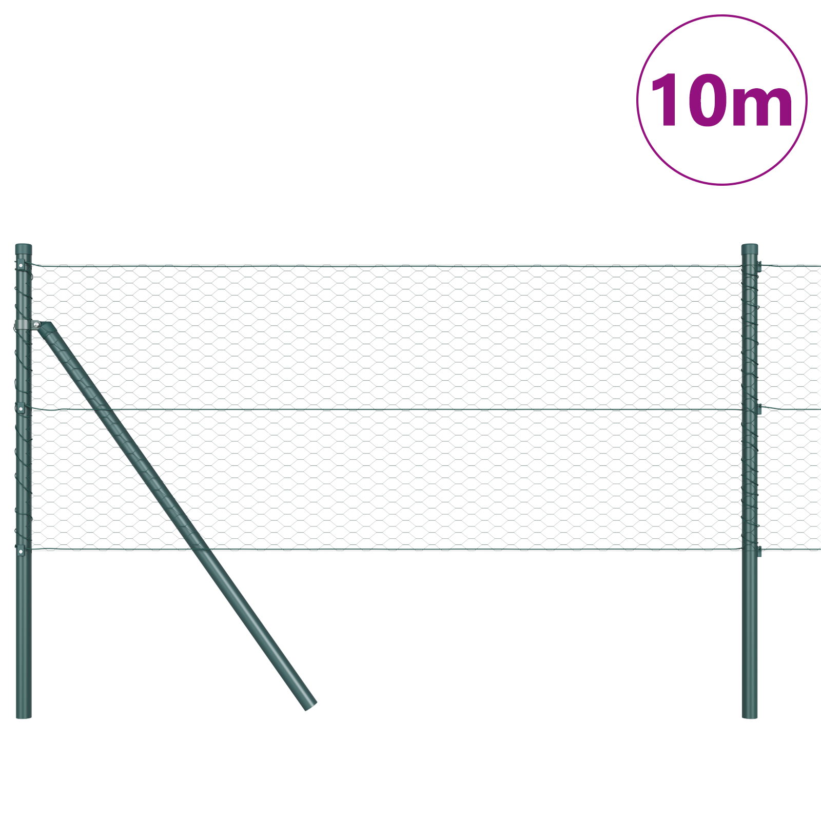 Hexagon Fence Green 0.6x10 m Steel - Image 3