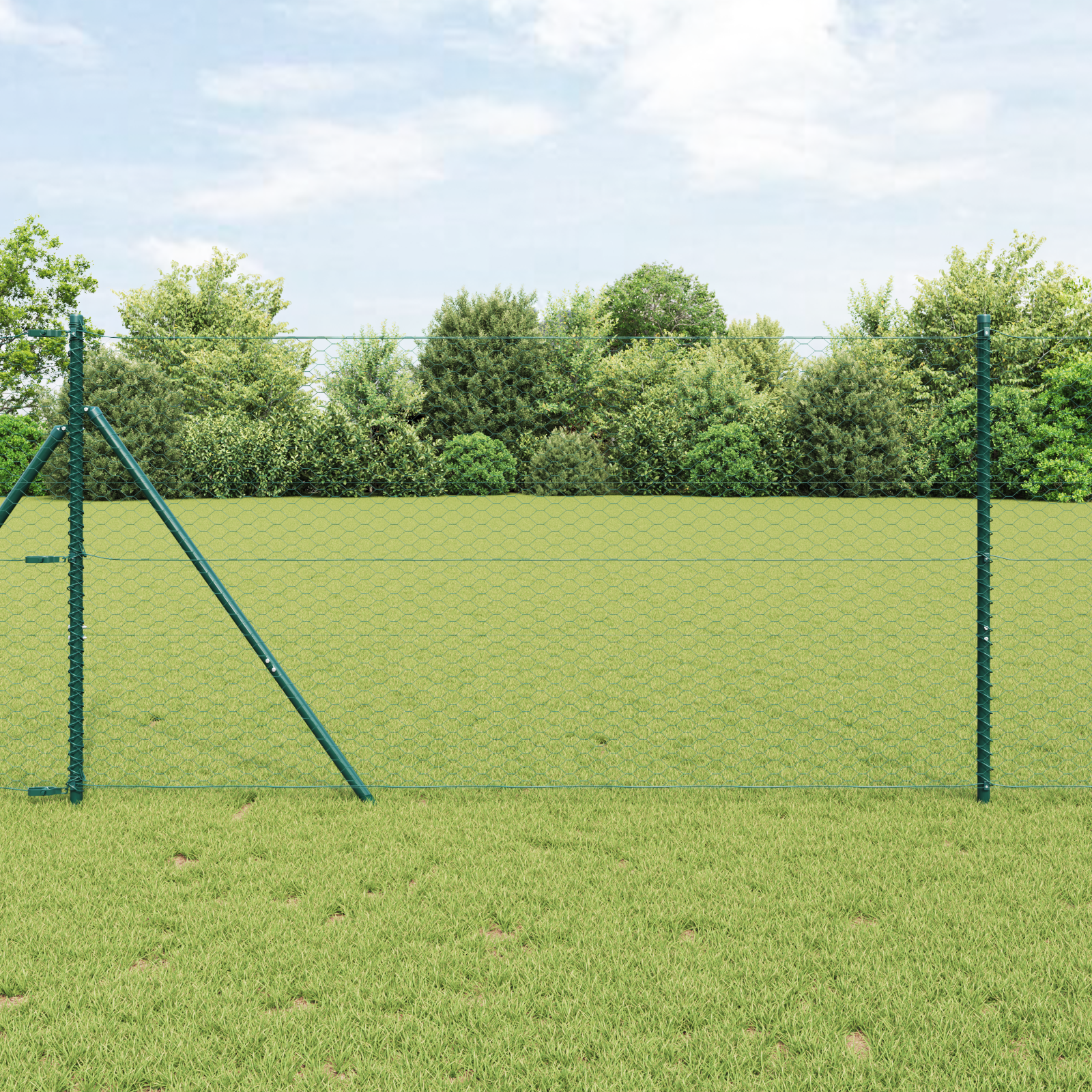 Hexagon Fence Green 1.4x10 m Steel