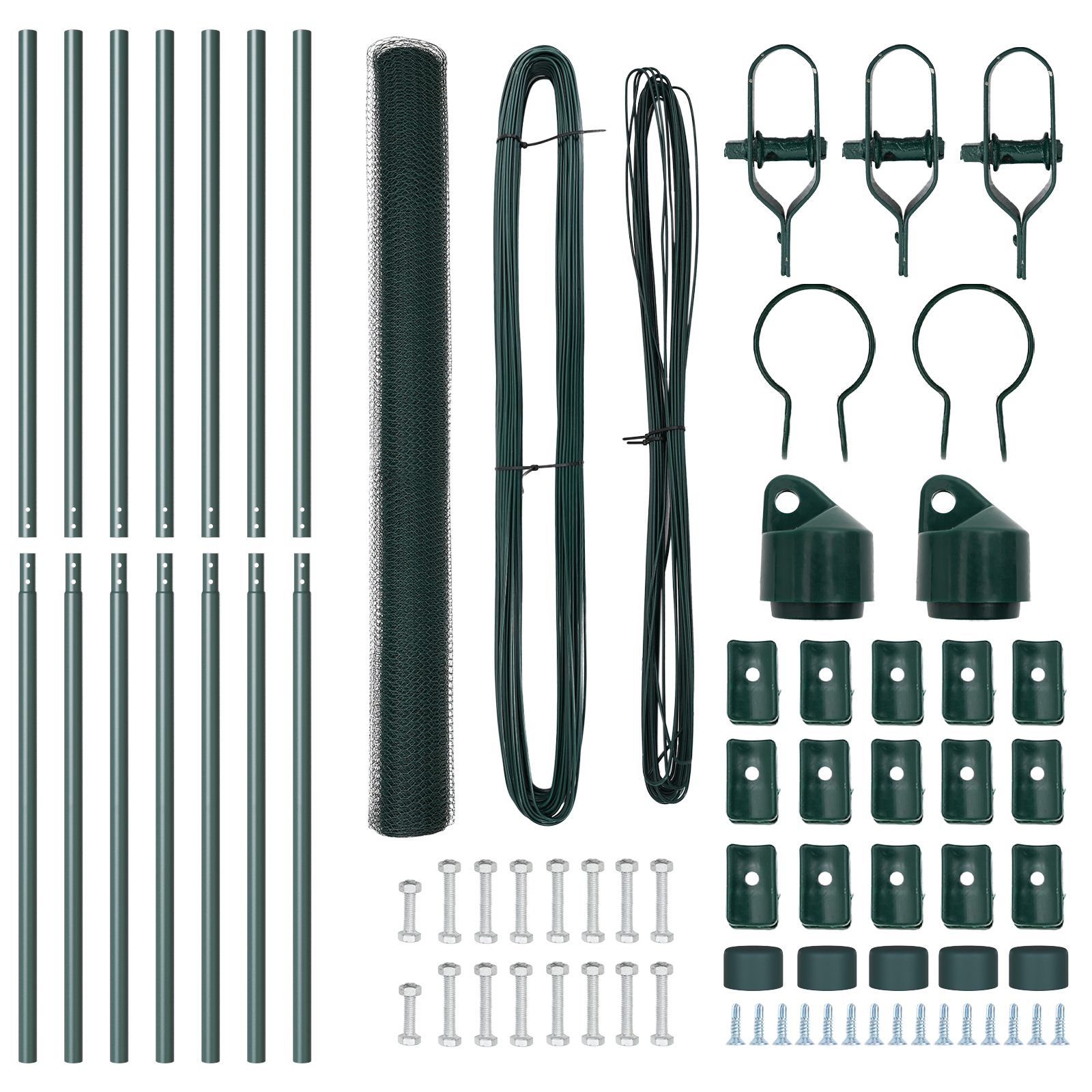 Hexagon Fence Green 1.5x10 m Steel - Image 4