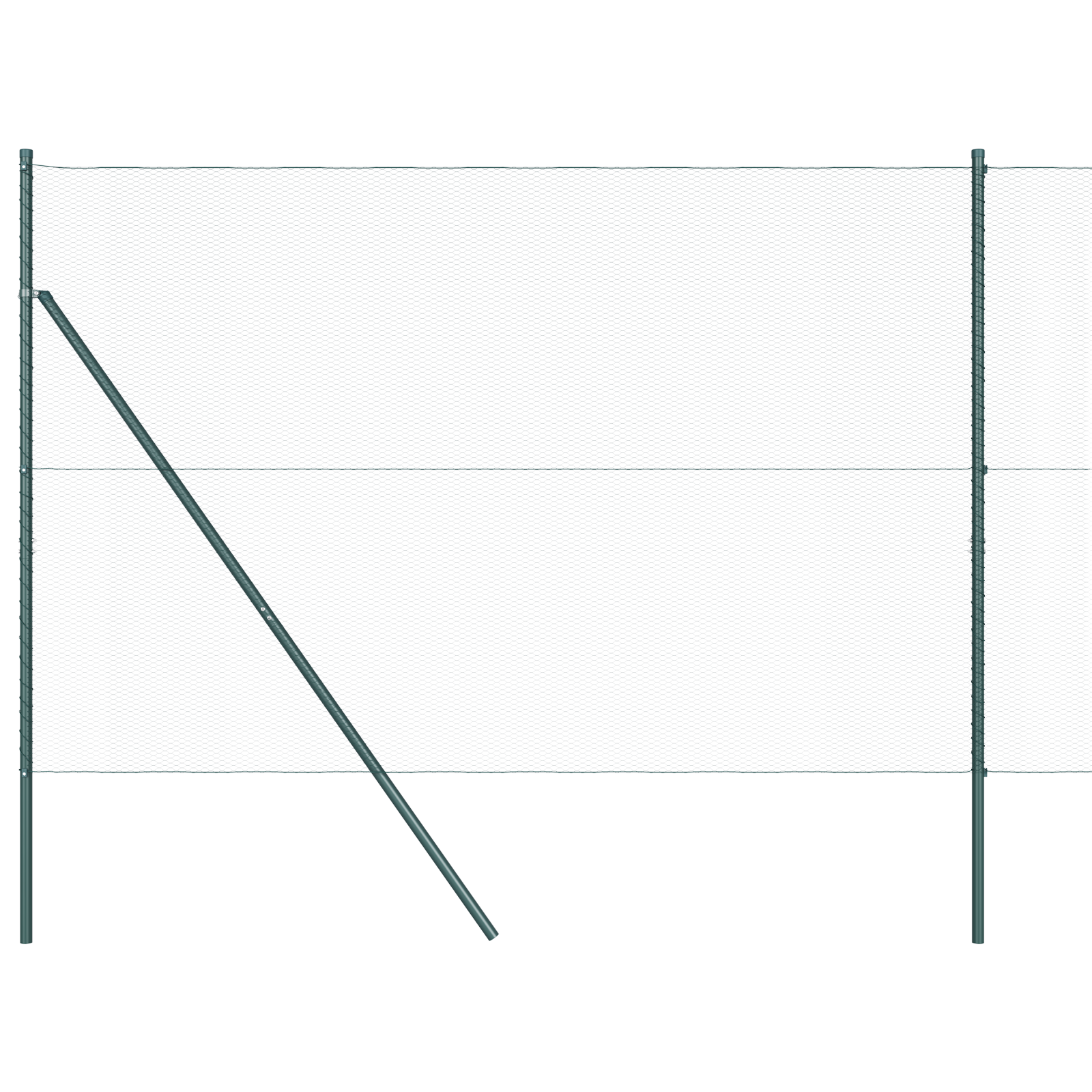 Hexagon Fence Green 1.5x10 m Steel - Image 6