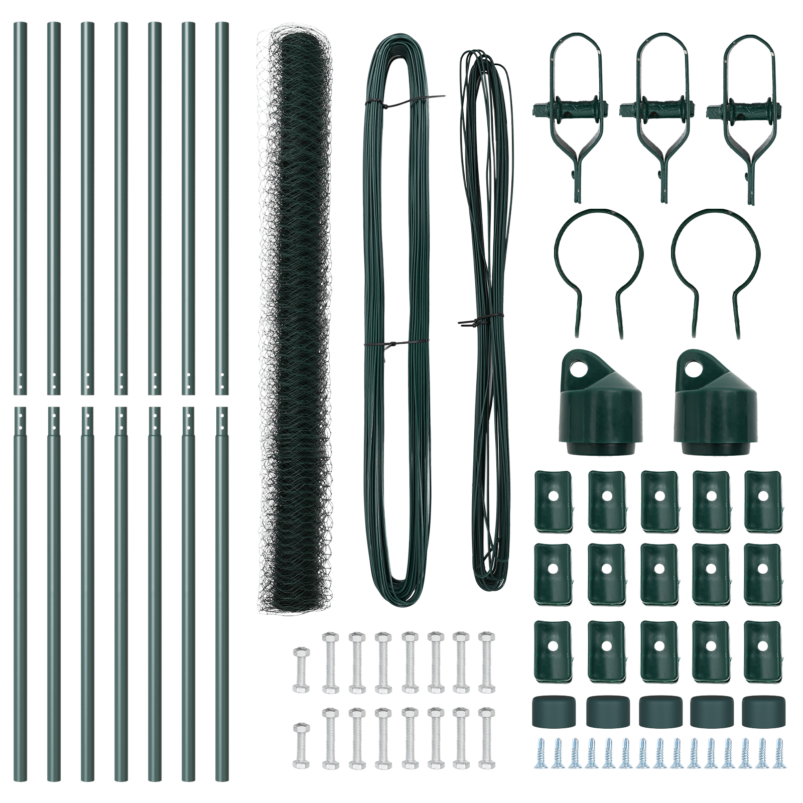 Hexagon Fence Green 1.5x10 m Steel - Image 4