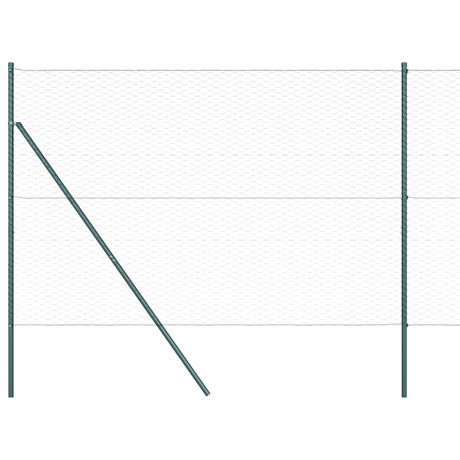 Hexagon Fence Green 1,6x10 m Steel - Image 6