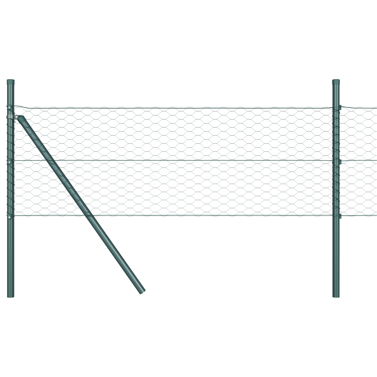 Hexagon Fence Green 0.4x25 m Steel - Image 6