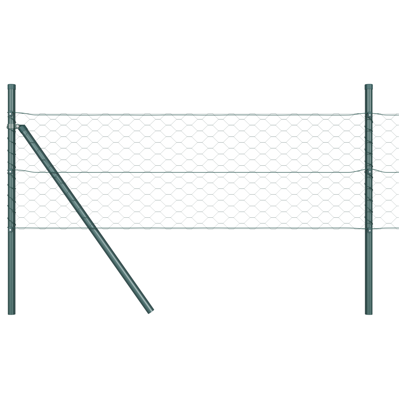Hexagon Fence Green 0.4x25 m Steel - Image 6