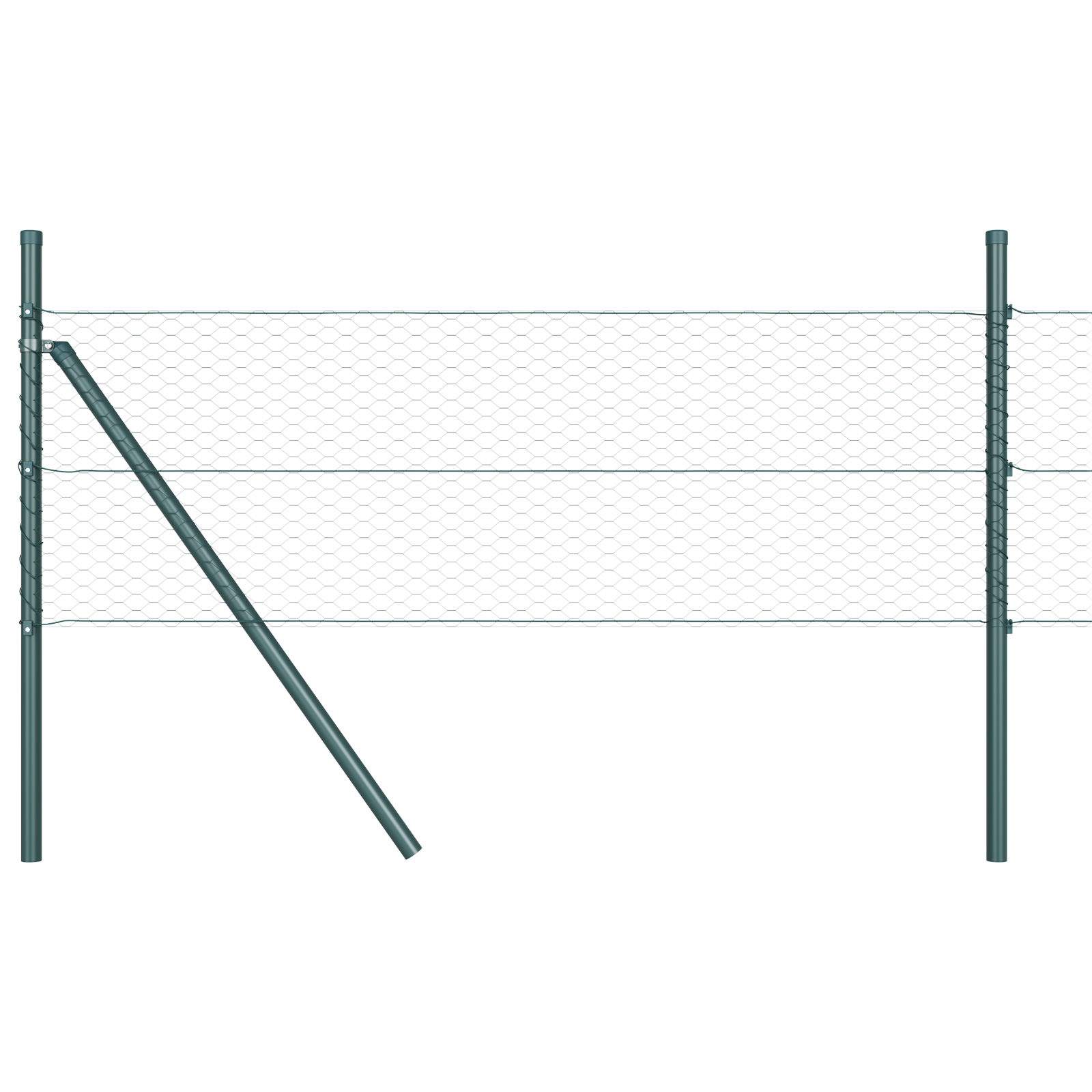Hexagon Fence Green 0.8x25 m Steel - Image 6