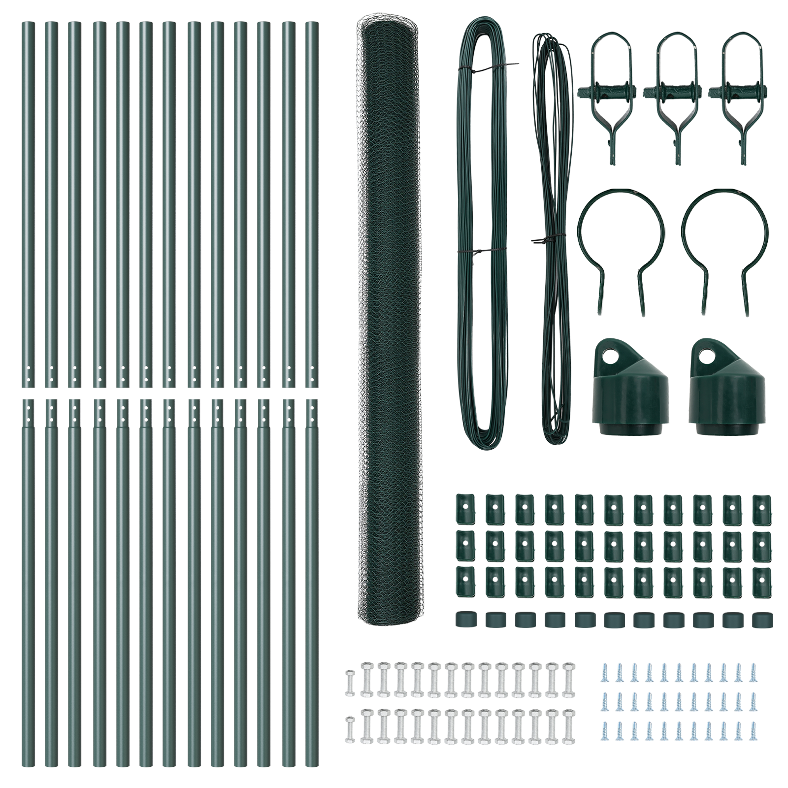 Fencing Set Set of 2 Green Metal 25 x 1.5 m Durable - Image 4