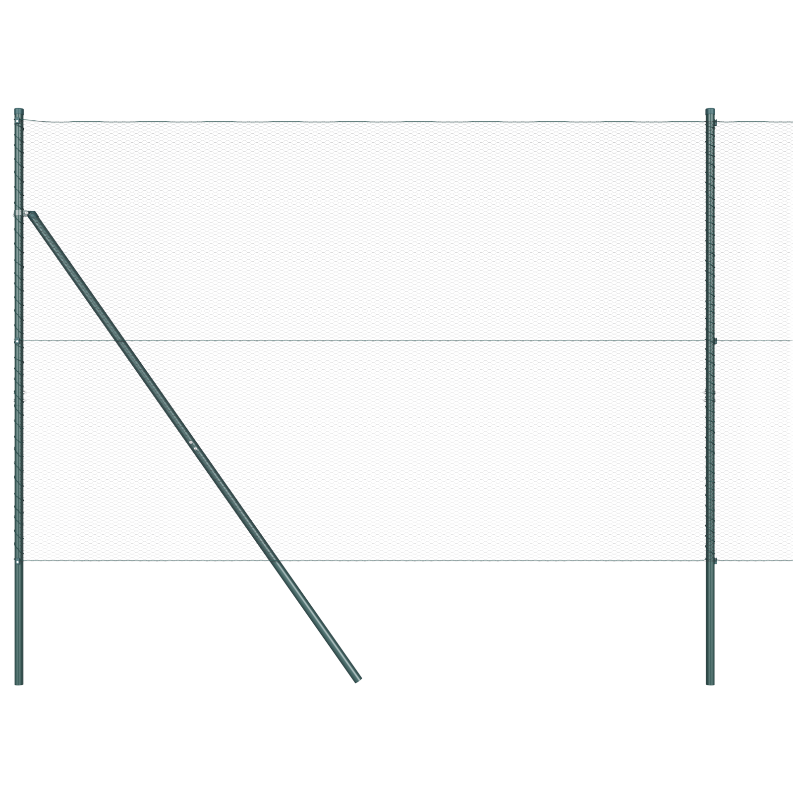 Hexagon Fence Green 1.6x25 m Steel - Image 6