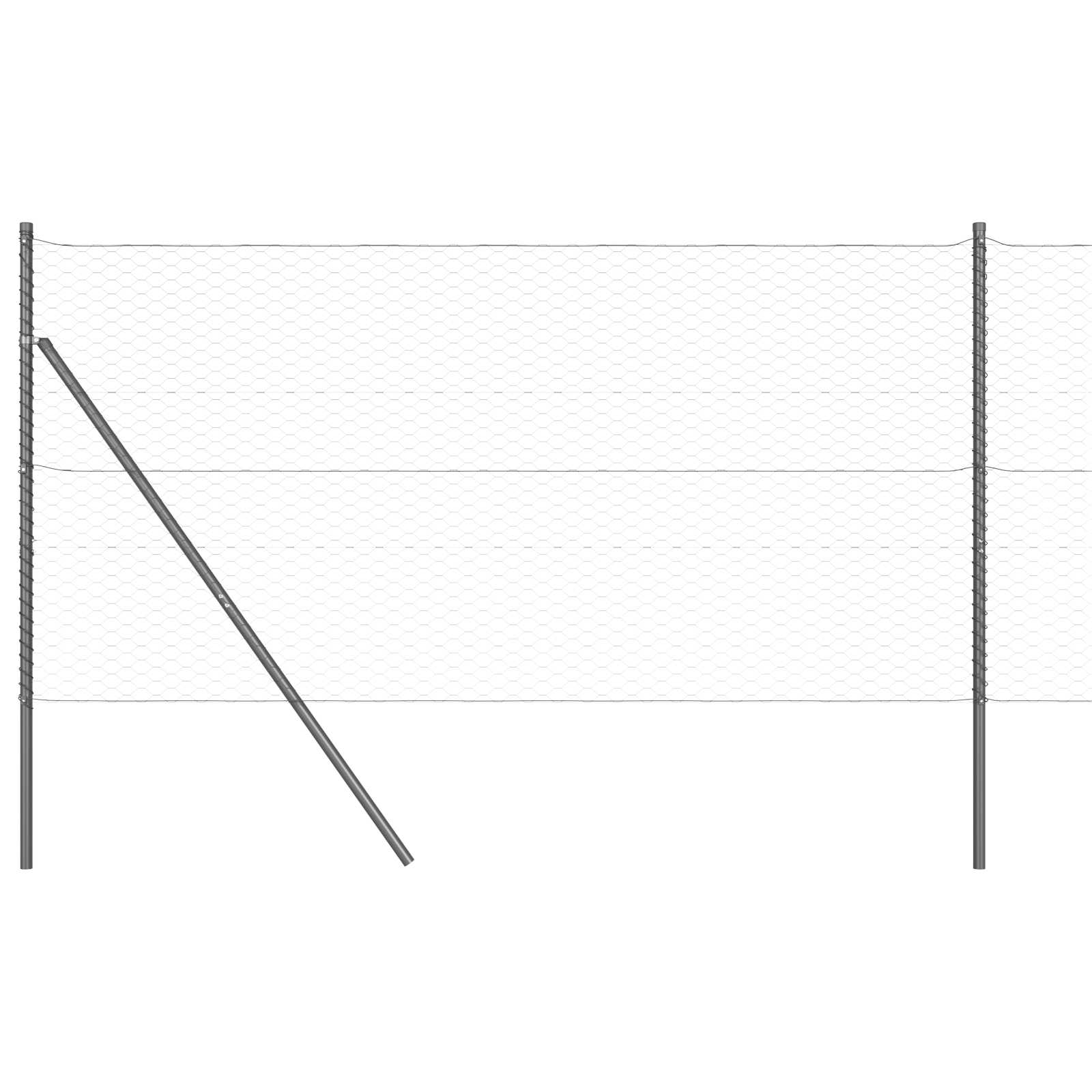 Hexagon Fence Grey 1.2x10 m Steel - Image 6