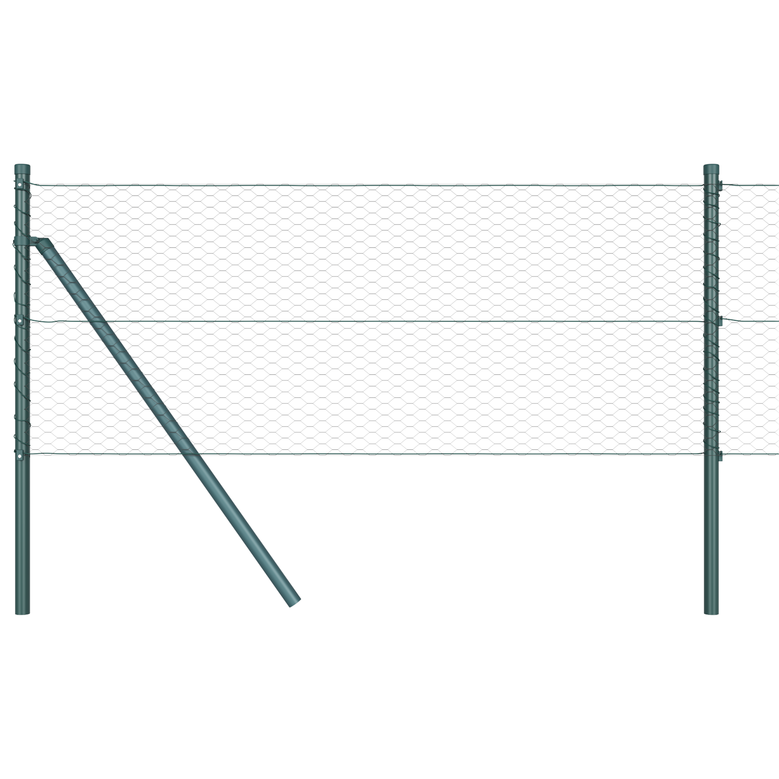 Hexagon Fence Grey 0.6x50 m Steel - Image 6