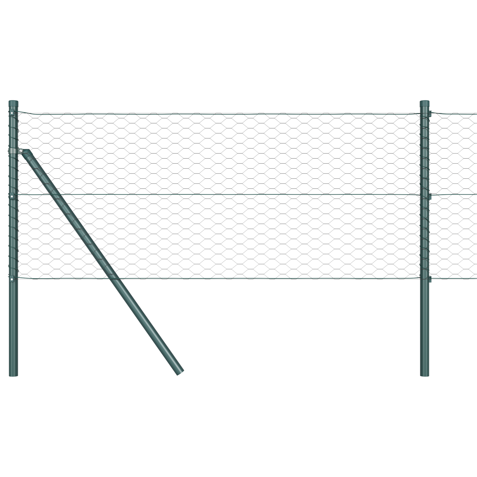 Hexagon Fence Grey 0.6x50 m Steel - Image 6