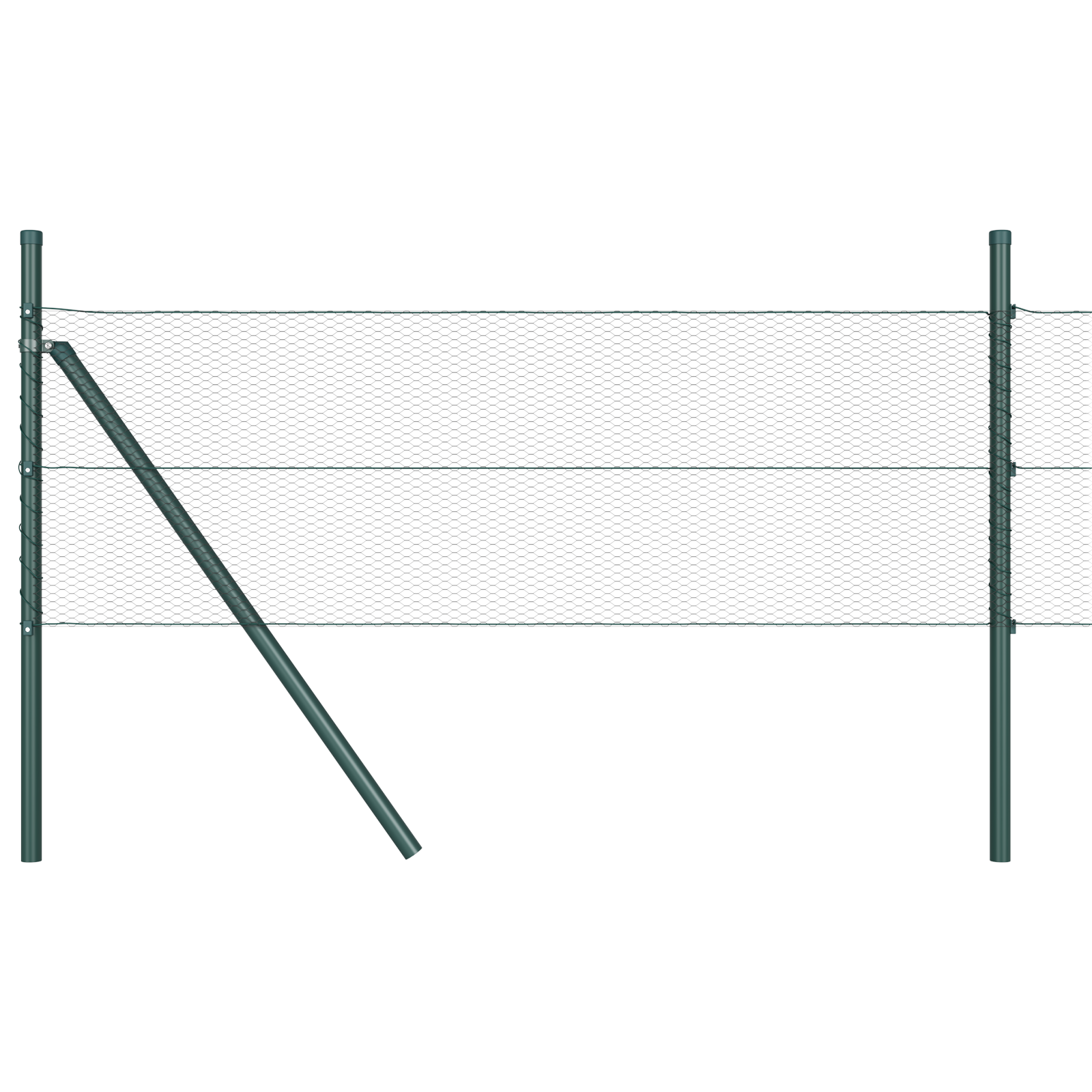 Hexagon Fence Grey 0.8x50 m Steel - Image 2