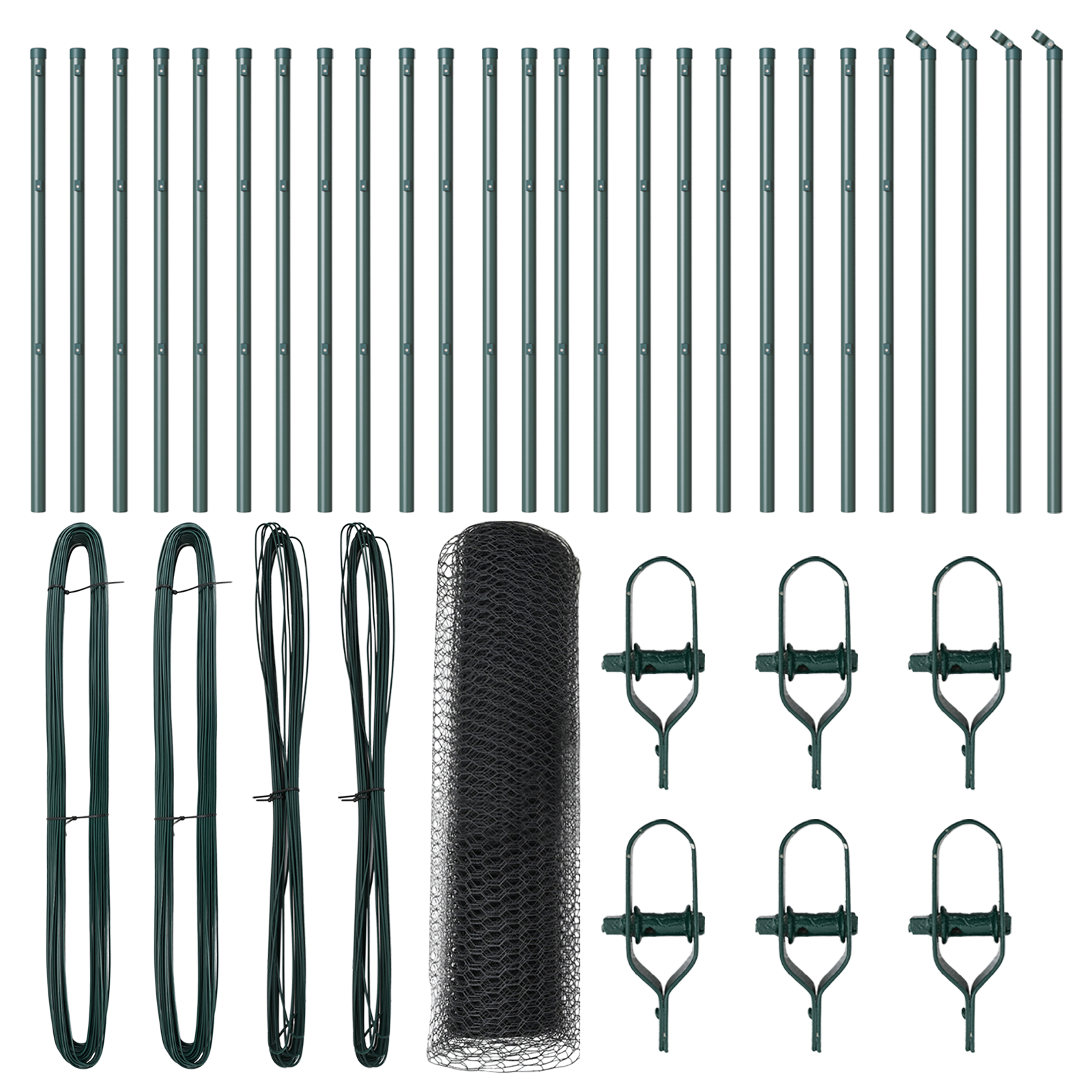 Hexagon Fence Grey 0,8x50 m Steel - Image 2