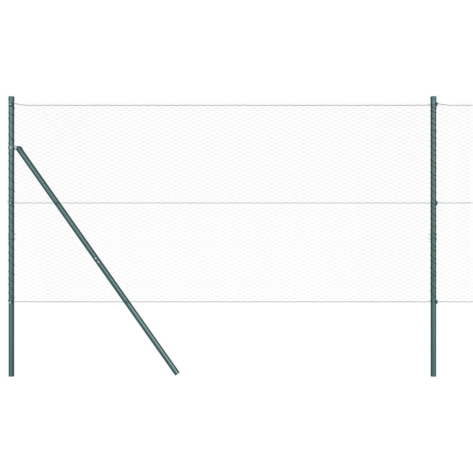 Hexagon Fence Grey 1x50 m Steel - Image 6