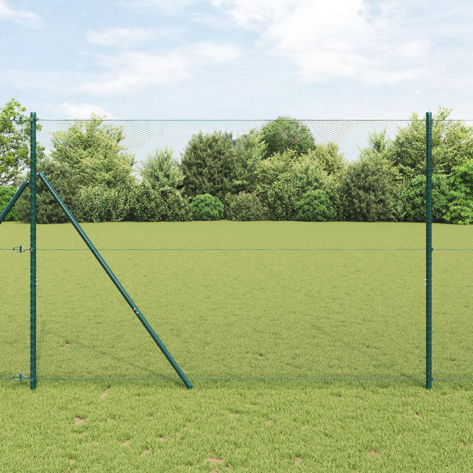 Hexagon Fence Grey 1.6x50 m Steel