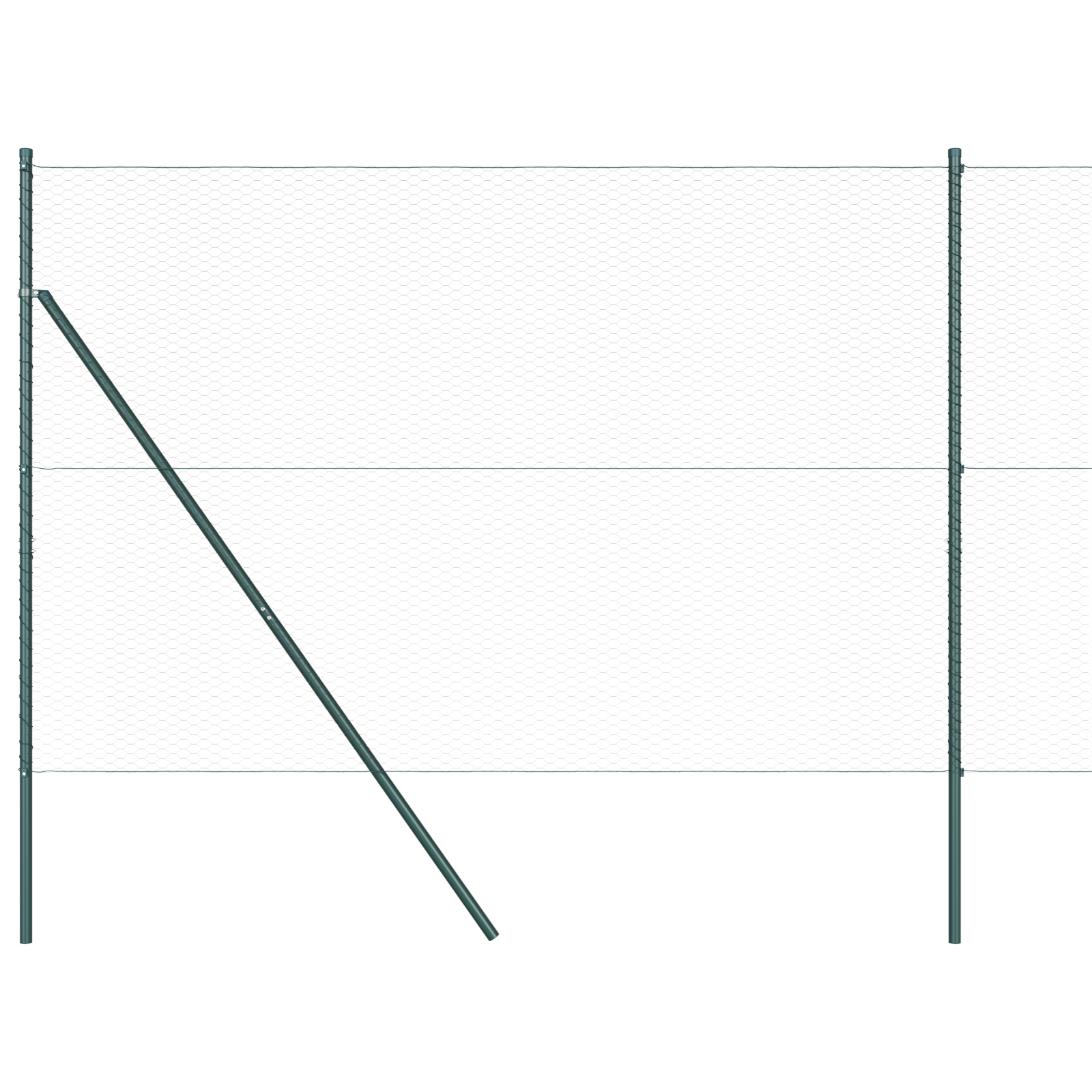 Hexagonal Fence Grey 1.6x50 m Steel - Image 6