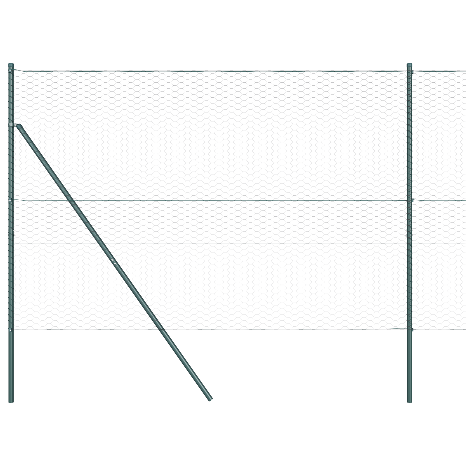 Hexagon Fence Grey 1.6x50 m Steel - Image 6