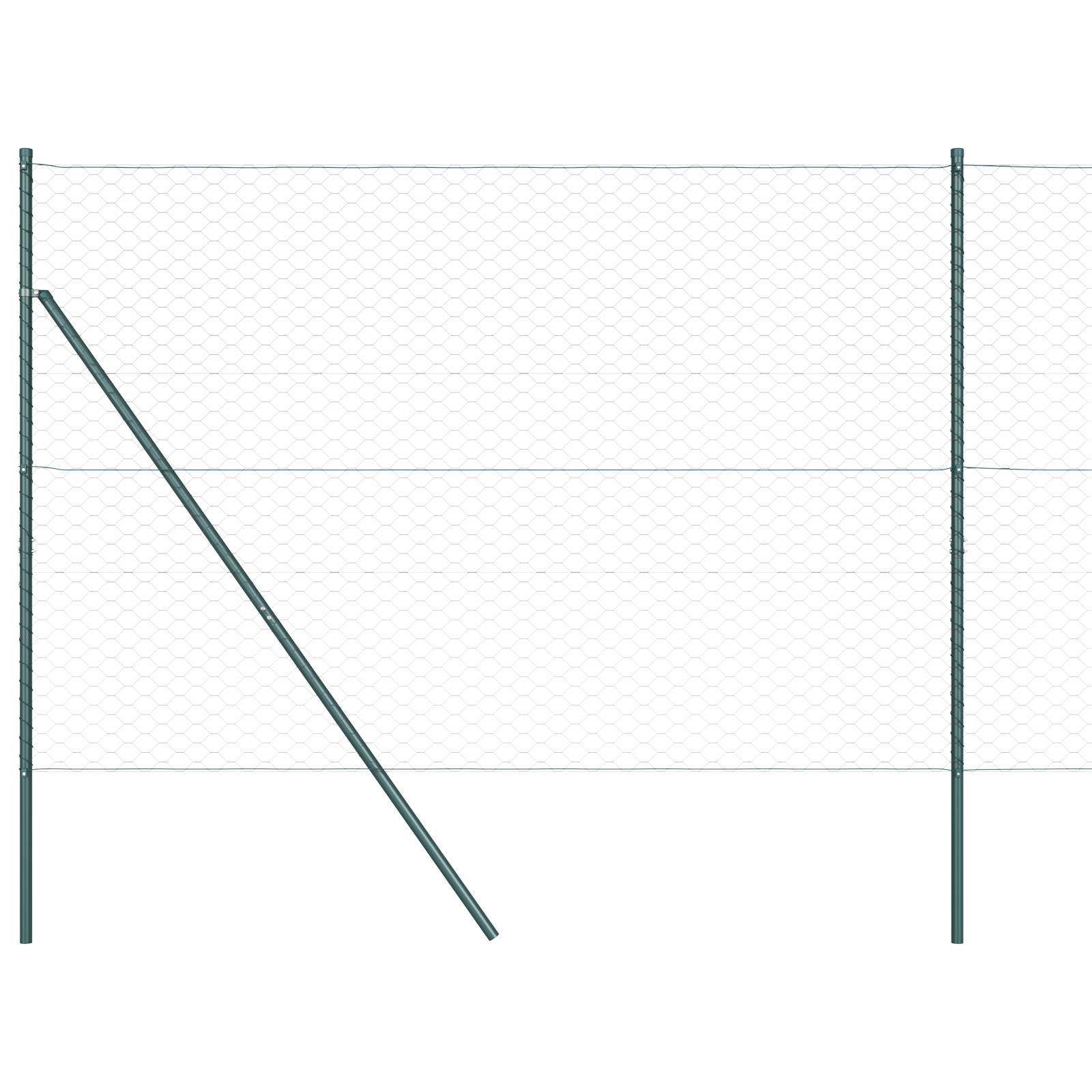 Hexagon Fence Grey 1.6x50 m Steel - Image 6