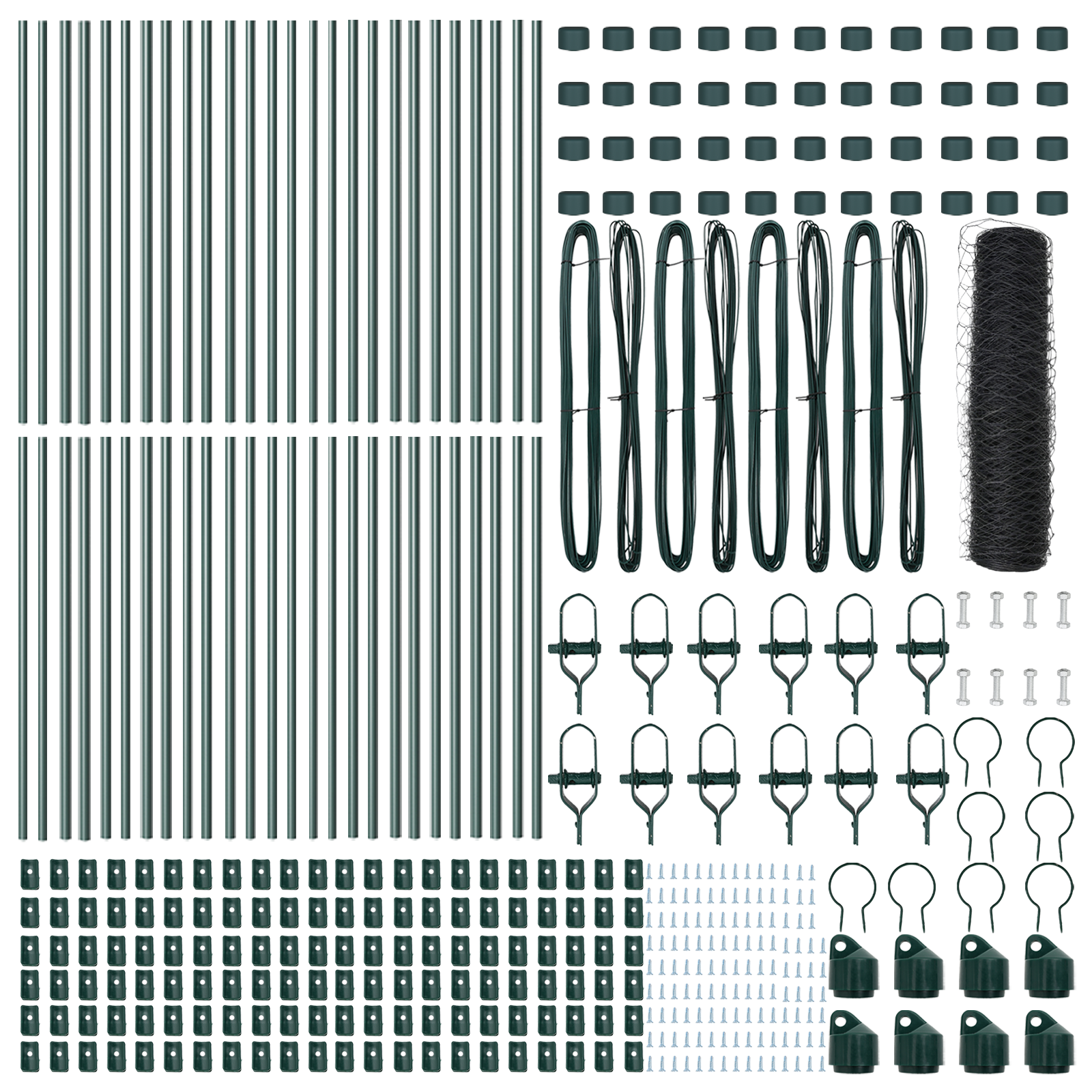 Hexagon Fence Grey 0.4x100 m Steel - Image 4