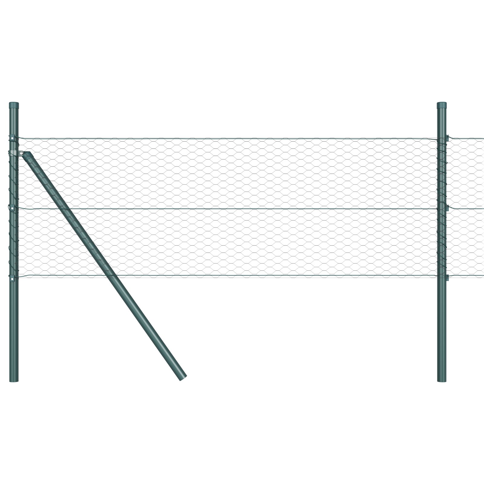 Hexagon Fence Grey 0.8x100 m Steel - Image 6