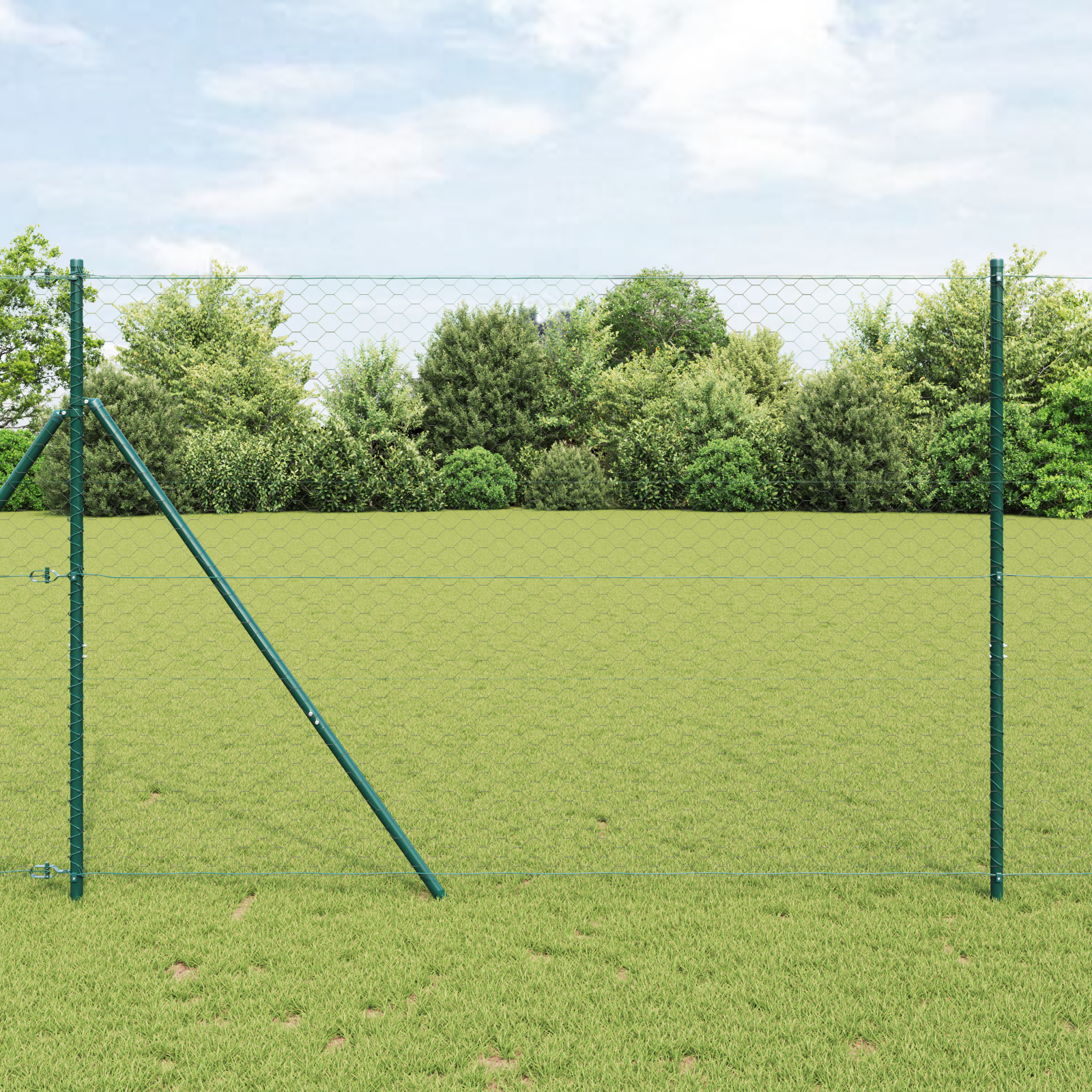 Hexagon Fence Grey 1.6x100 m Steel