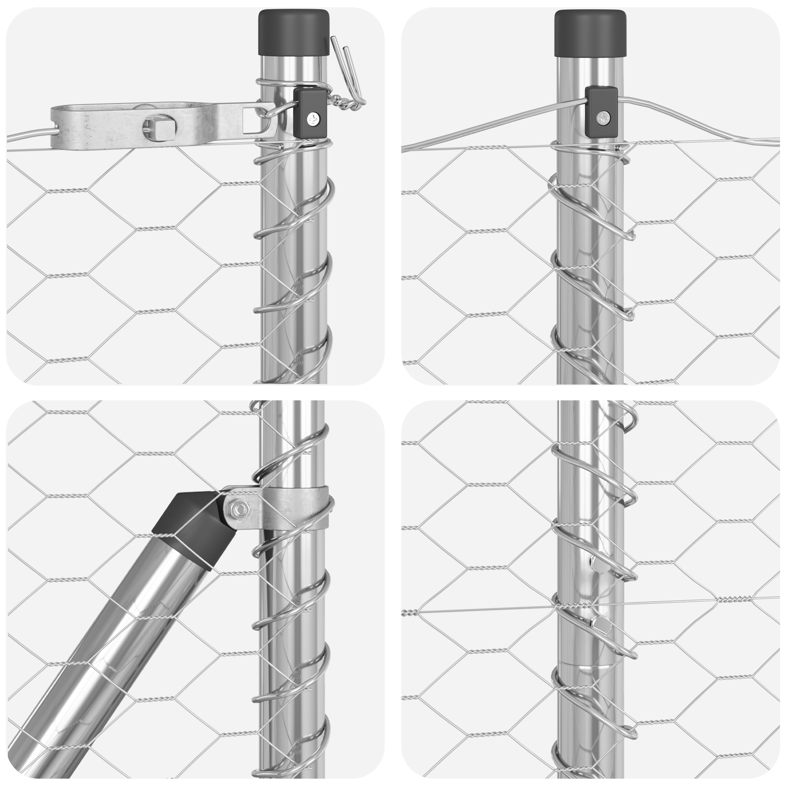 Hexagon Fence 1.2x10 m Galvanised Steel - Image 7