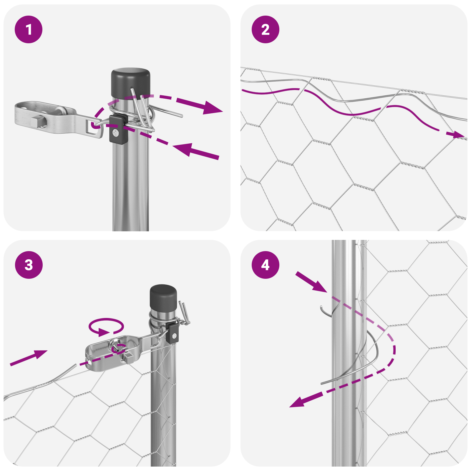 Fencing Set Set of 2 Galvanised Steel 25 x 0.5 m Durable - Image 11