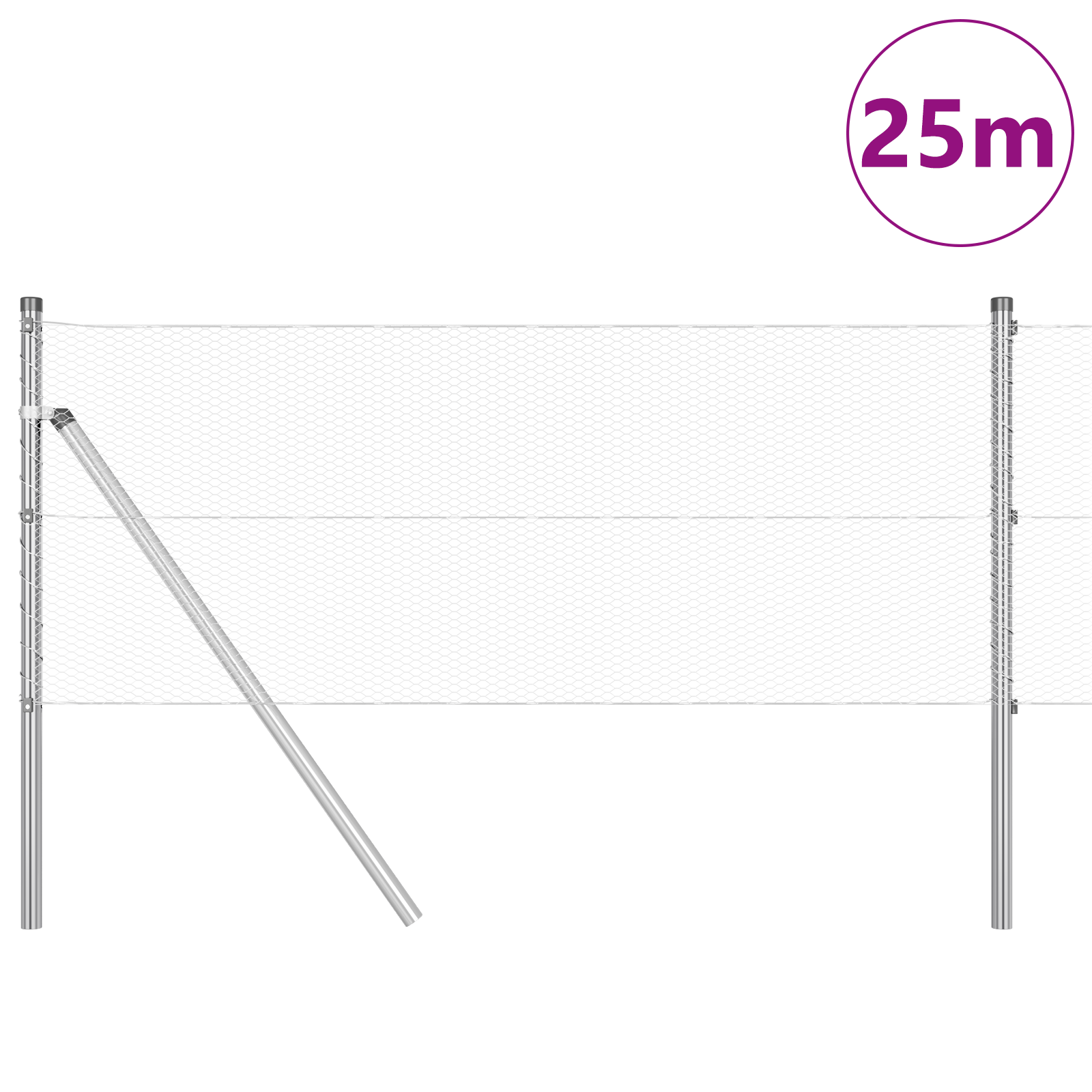 Hexagon Fence 0.6x25 m Galvanised Steel - Image 3