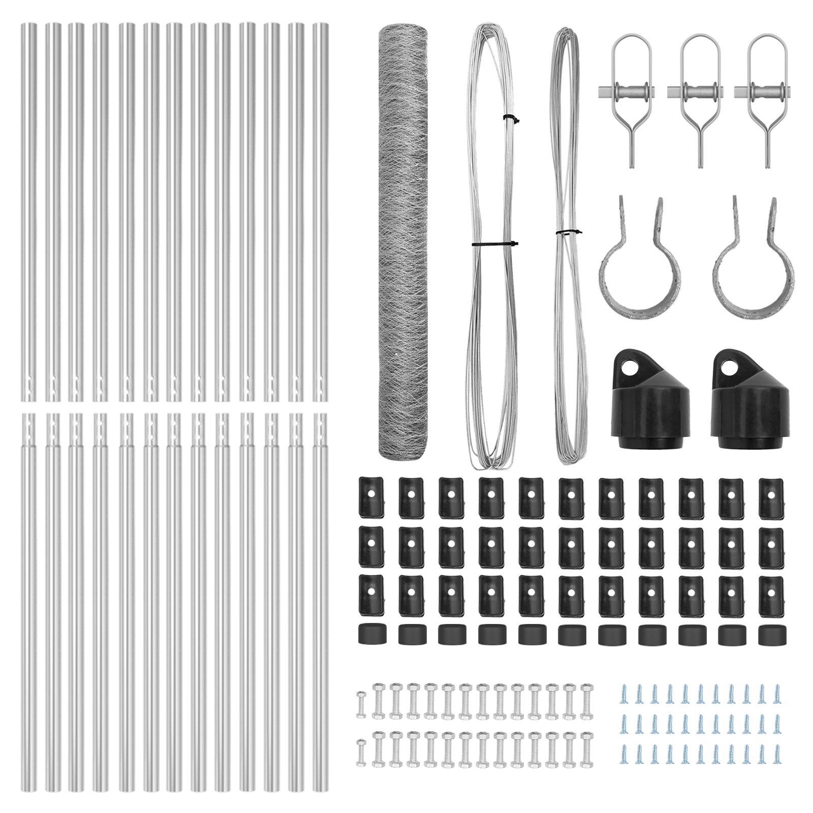 Fencing Set Set of 2 Galvanised steel 25 x 1.2 m Durable - Image 5